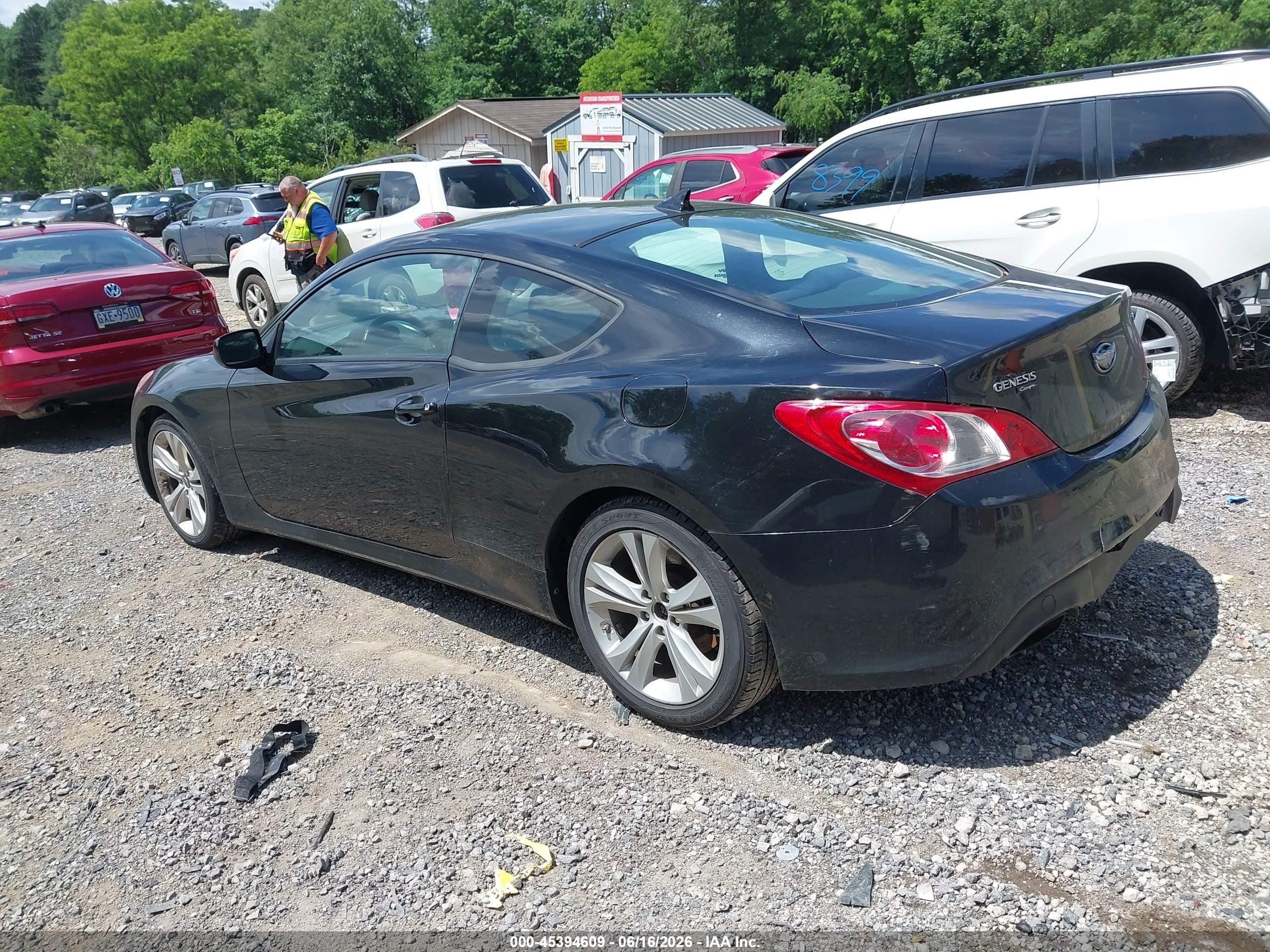 2012 Hyundai Genesis 2.0t Black vin: KMHHT6KD6CU071760