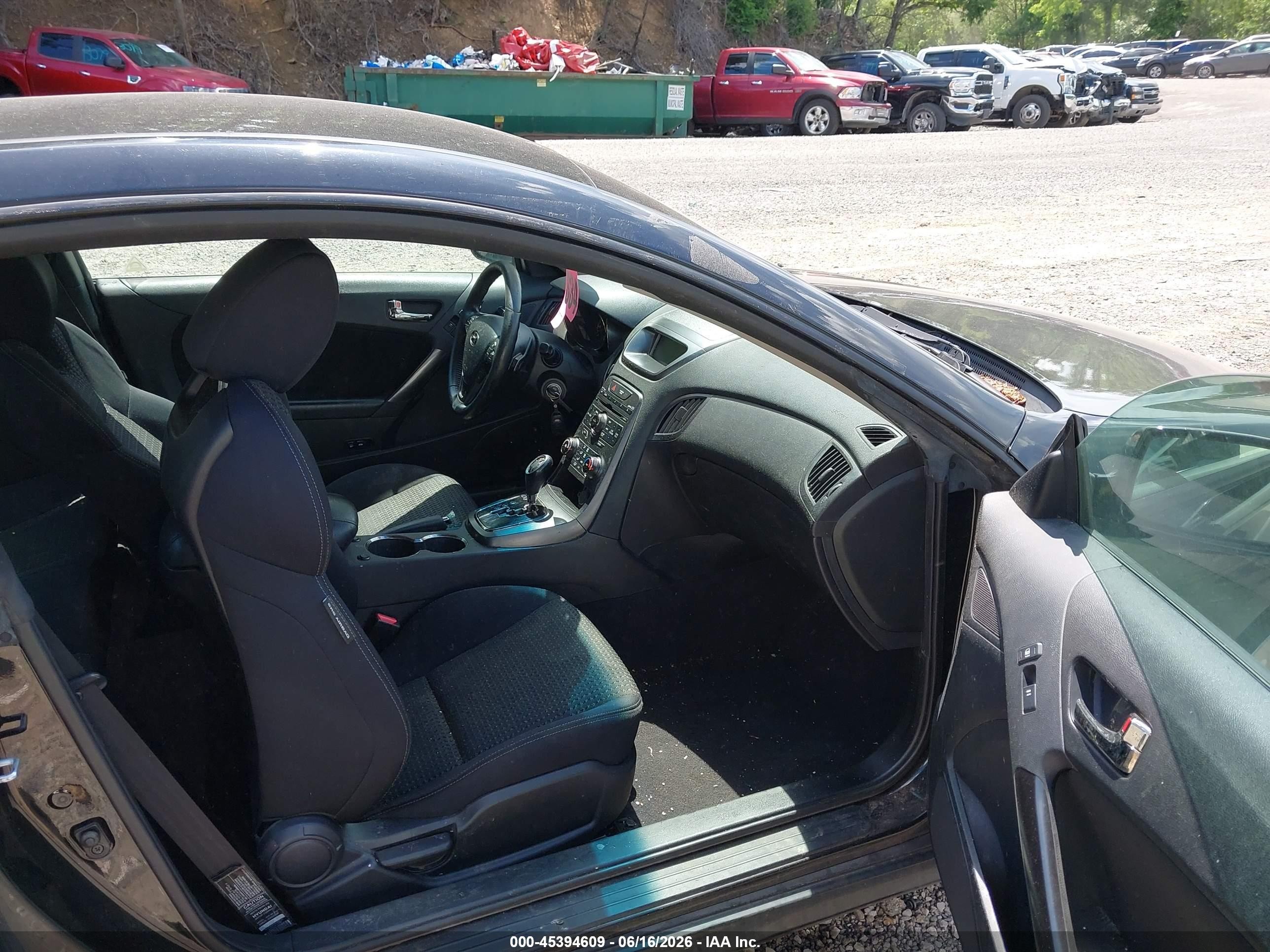 2012 Hyundai Genesis 2.0t Black vin: KMHHT6KD6CU071760