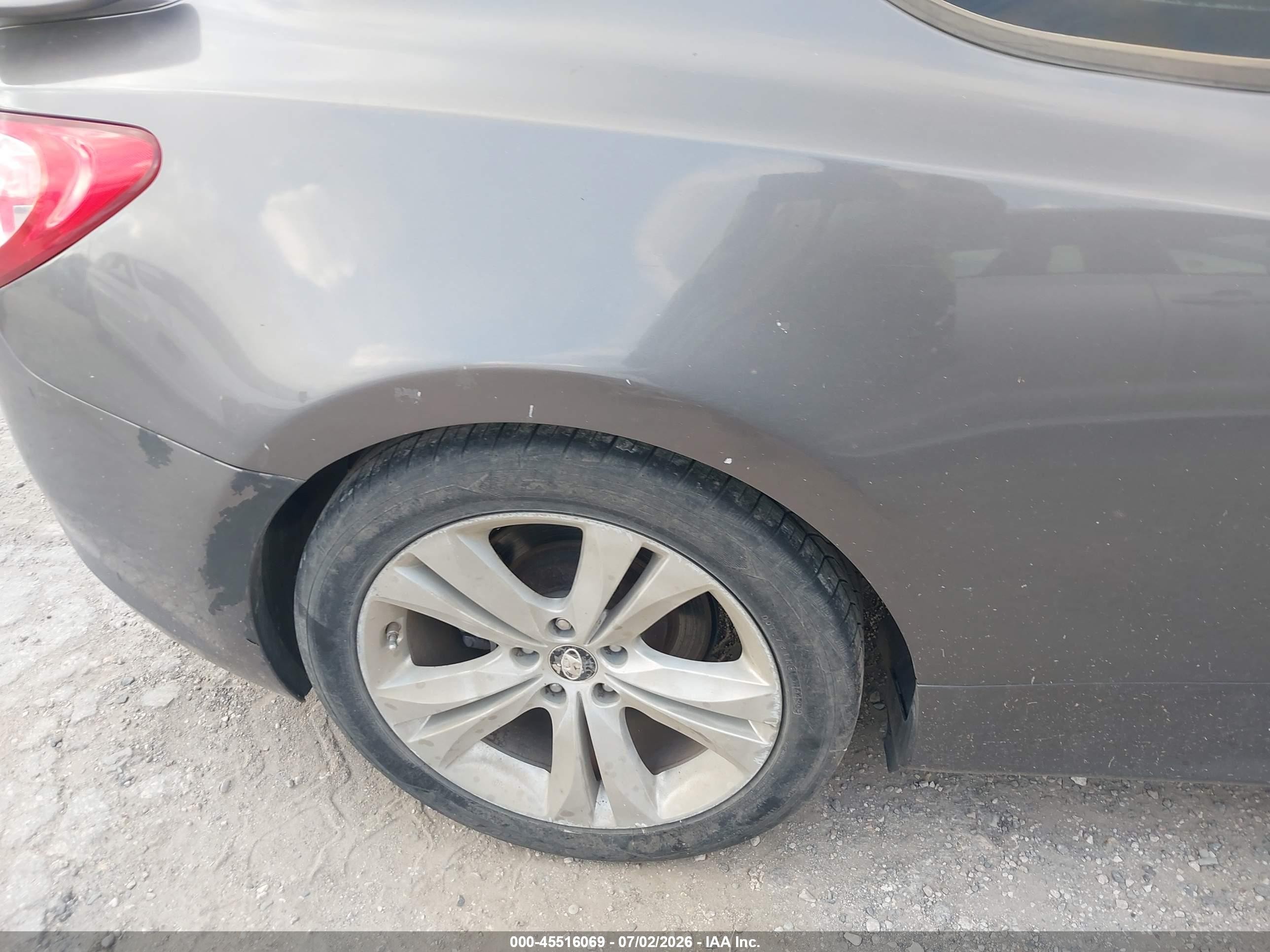 2012 Hyundai Genesis 2.0t Gray vin: KMHHT6KD6CU072617