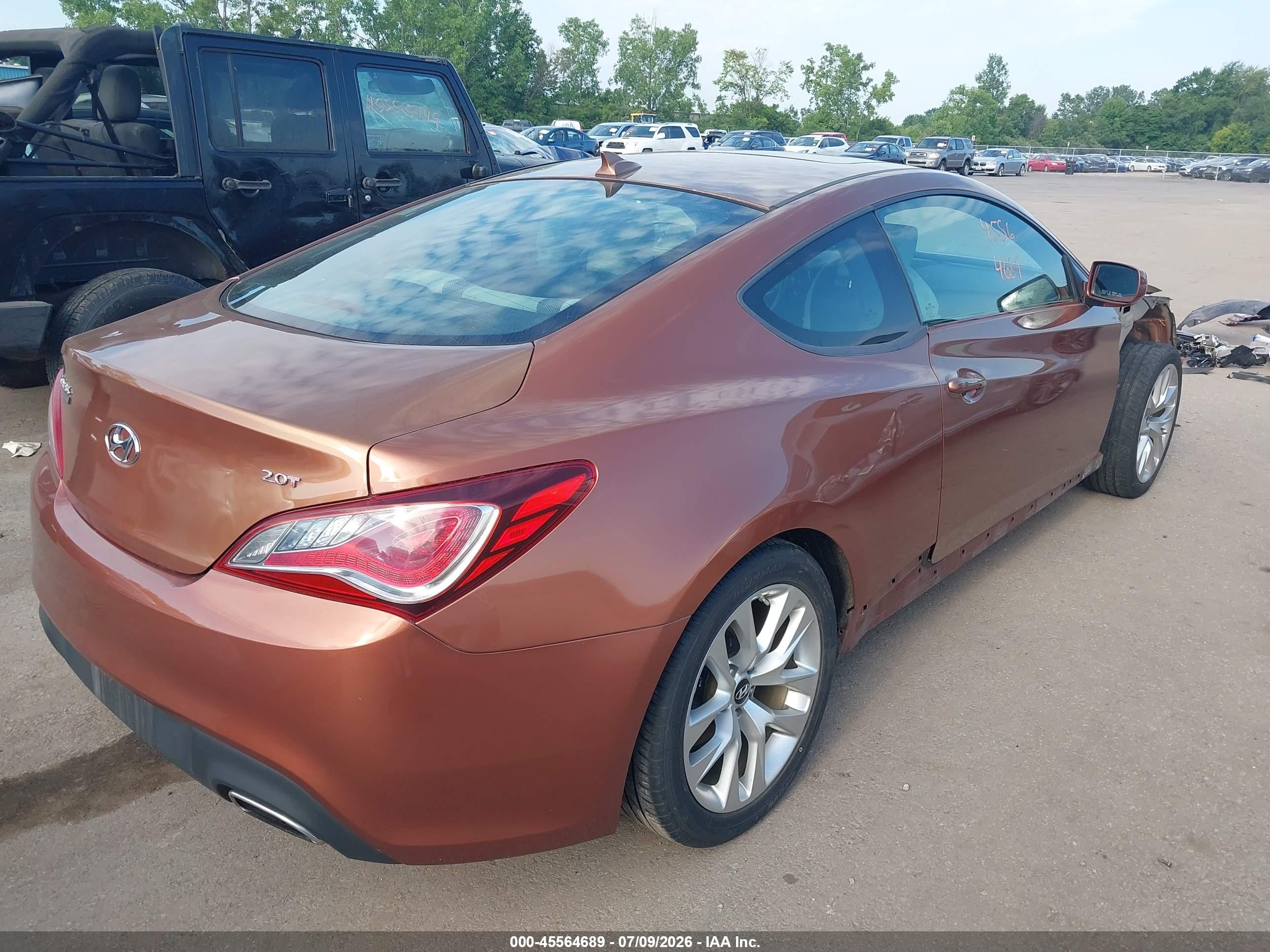 2013 Hyundai Genesis 2.0t Premium Orange vin: KMHHT6KD6DU082100