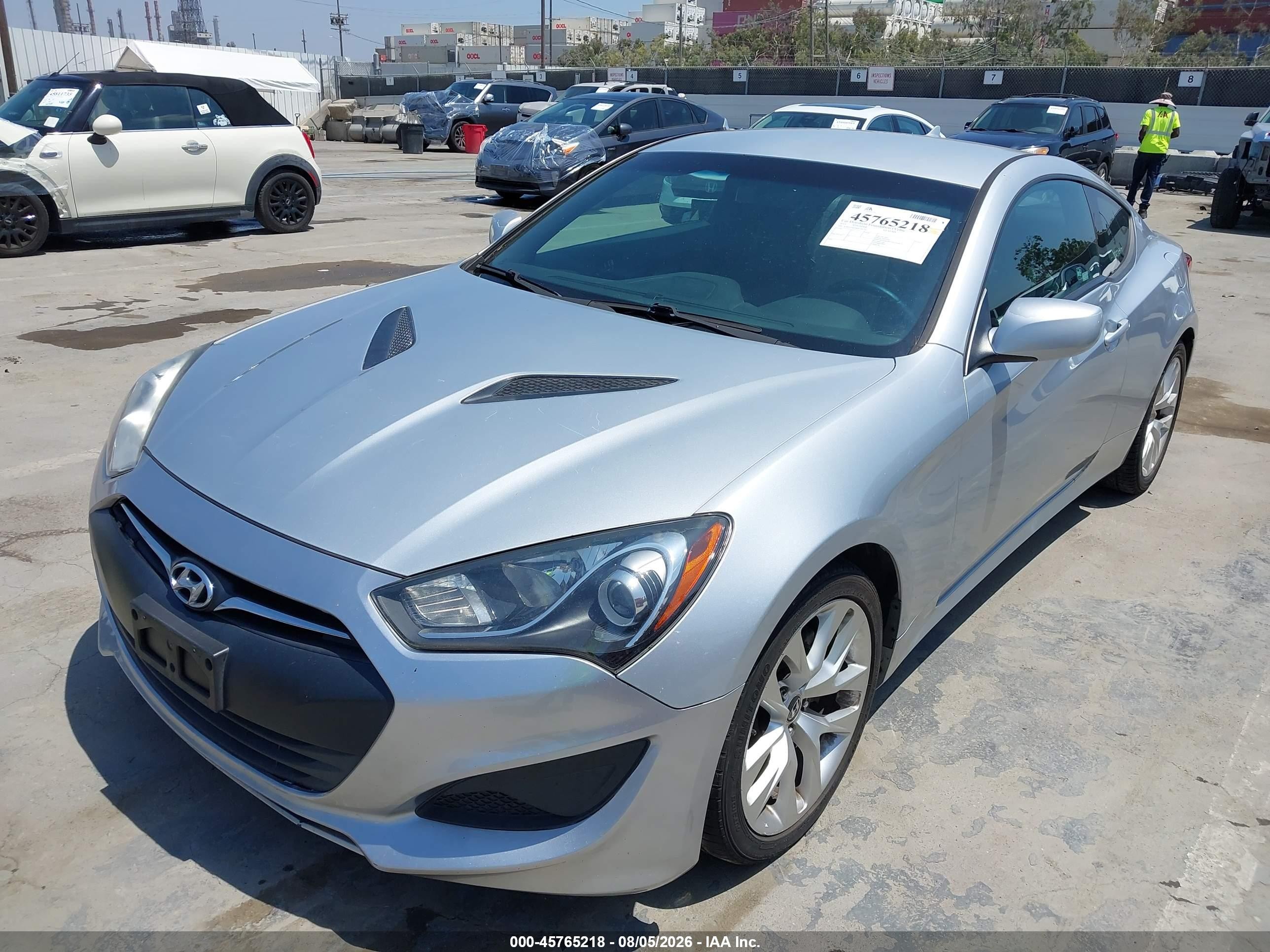 2013 Hyundai Genesis 2.0t Silver vin: KMHHT6KD6DU086146