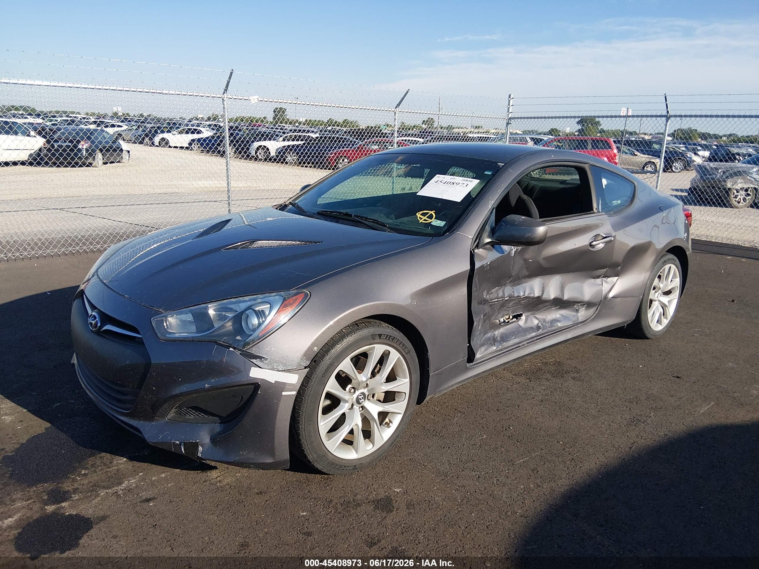 2013 Hyundai Genesis 2.0t Gray vin: KMHHT6KD6DU097583