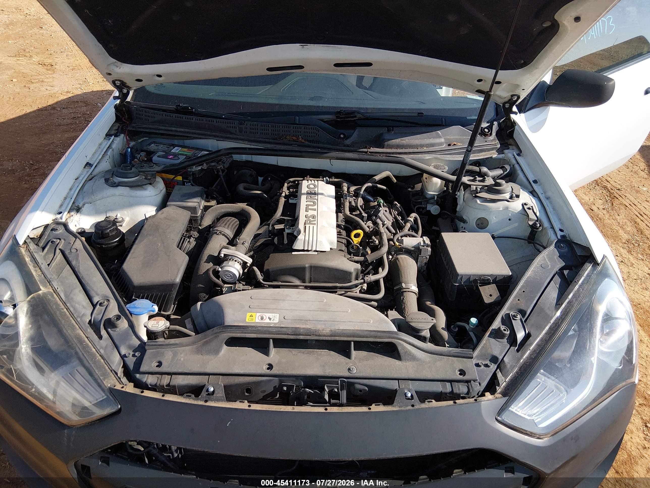 2013 Hyundai Genesis 2.0t Белый vin: KMHHT6KD6DU099821