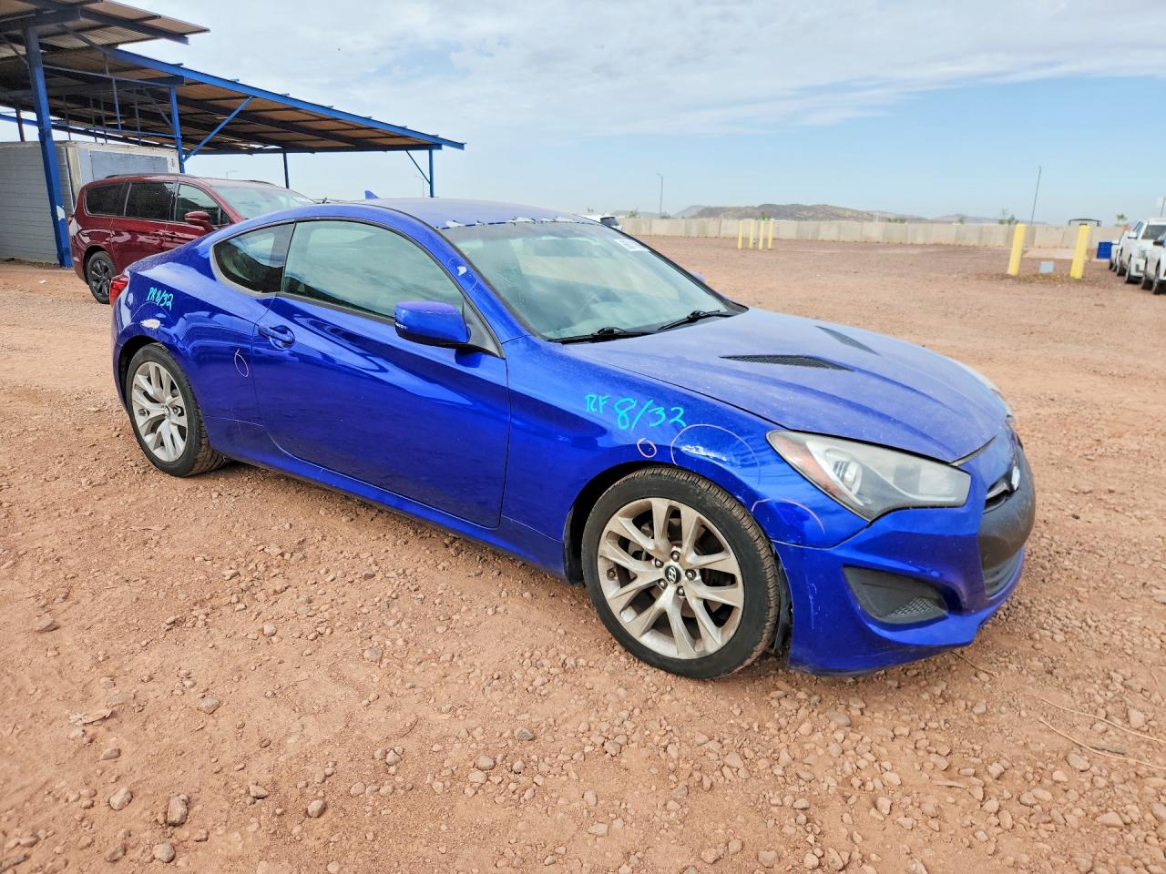 2013 Hyundai Genesis Coupe 2.0t Blue vin: KMHHT6KD6DU104497