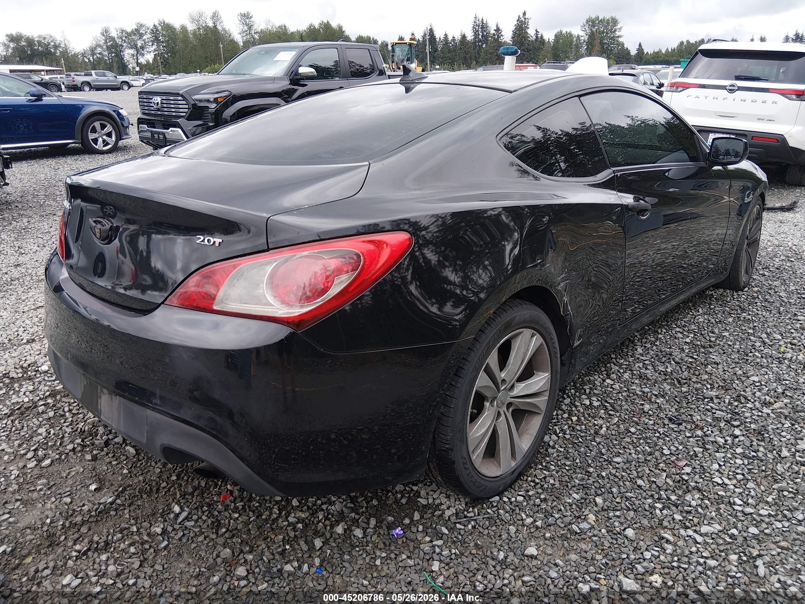 2010 Hyundai Genesis 2.0t Black vin: KMHHT6KD7AU028512