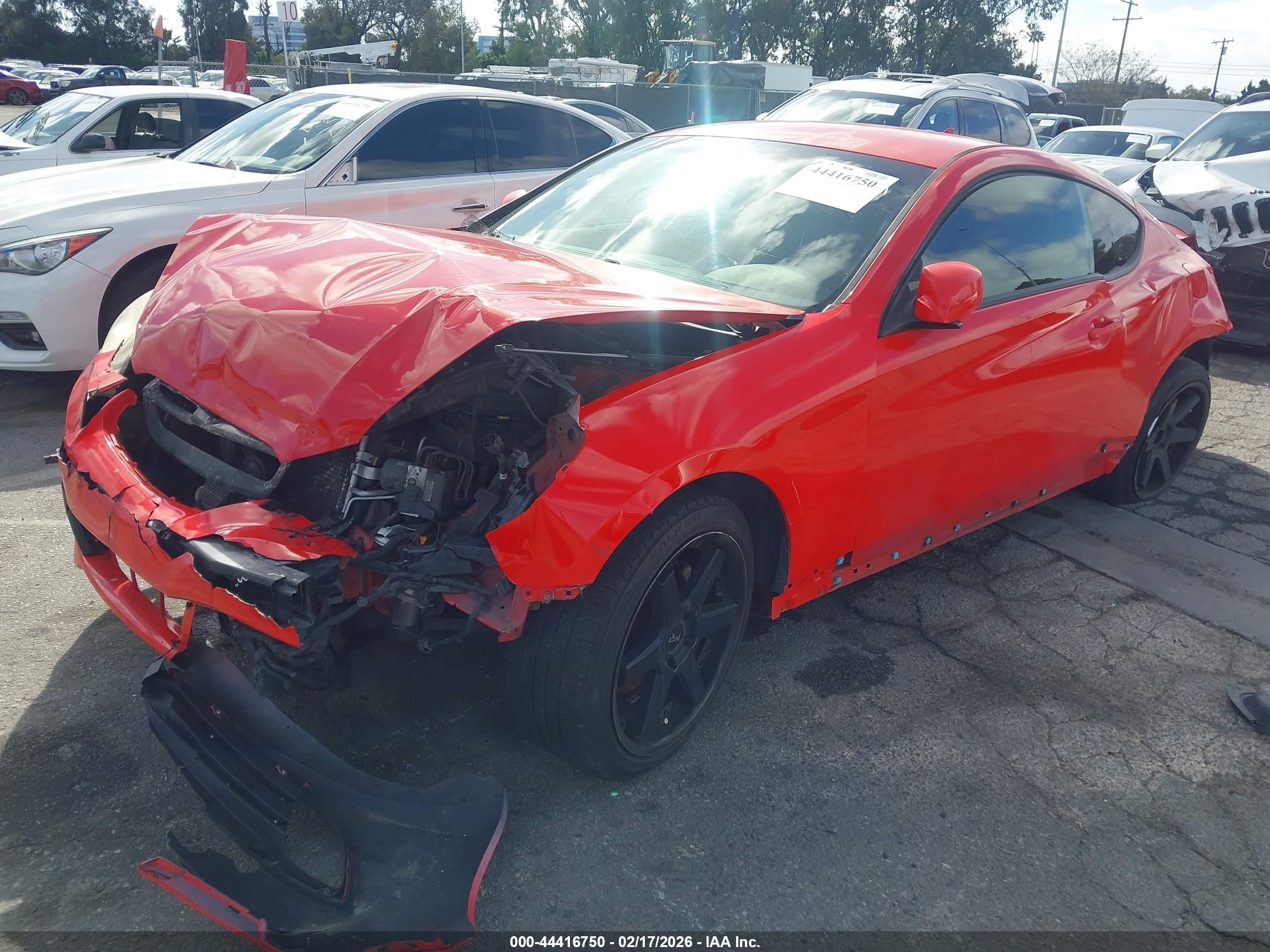 2010 Hyundai Genesis 2.0t Red vin: KMHHT6KD7AU035413