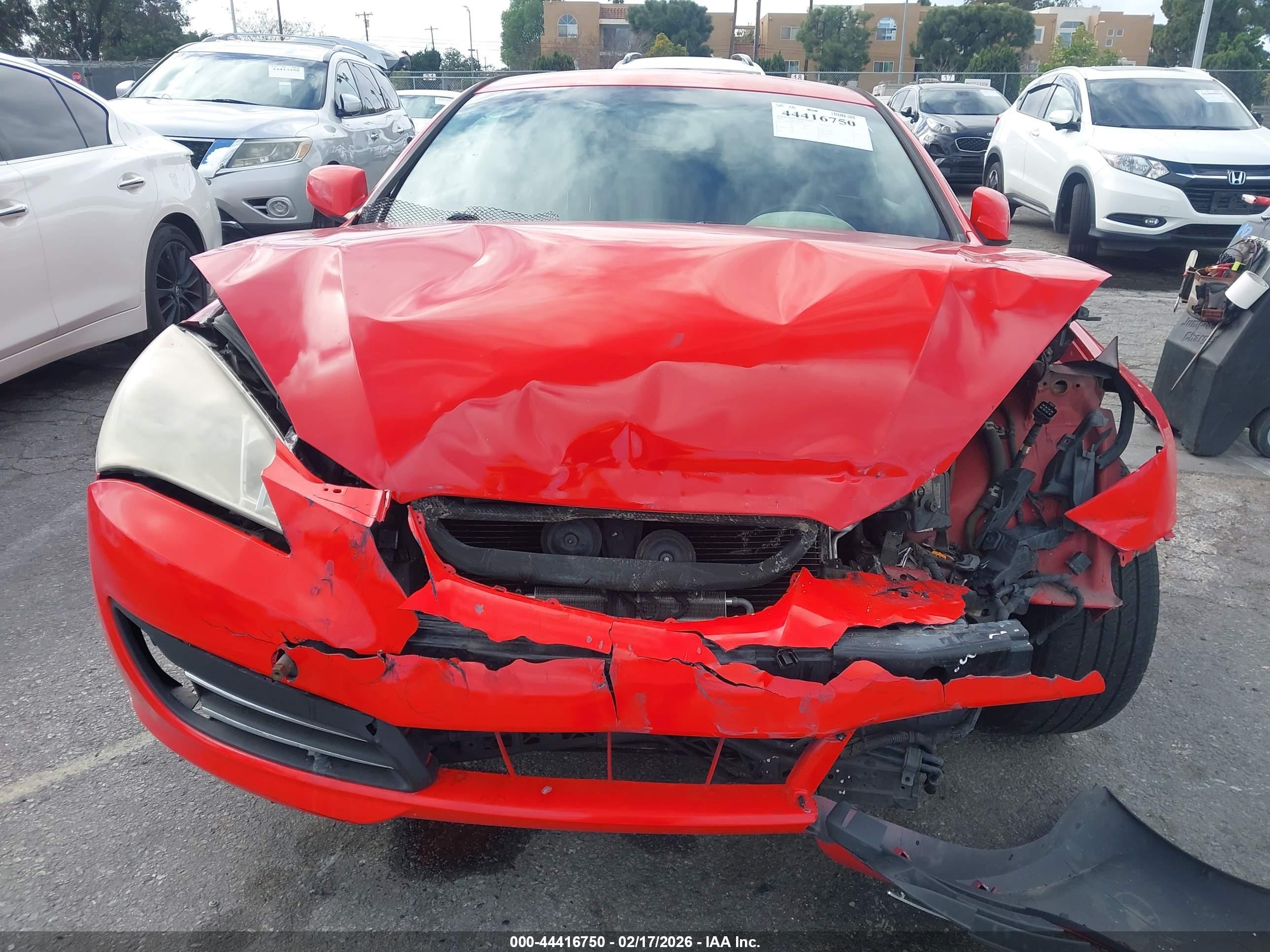 2010 Hyundai Genesis 2.0t Red vin: KMHHT6KD7AU035413