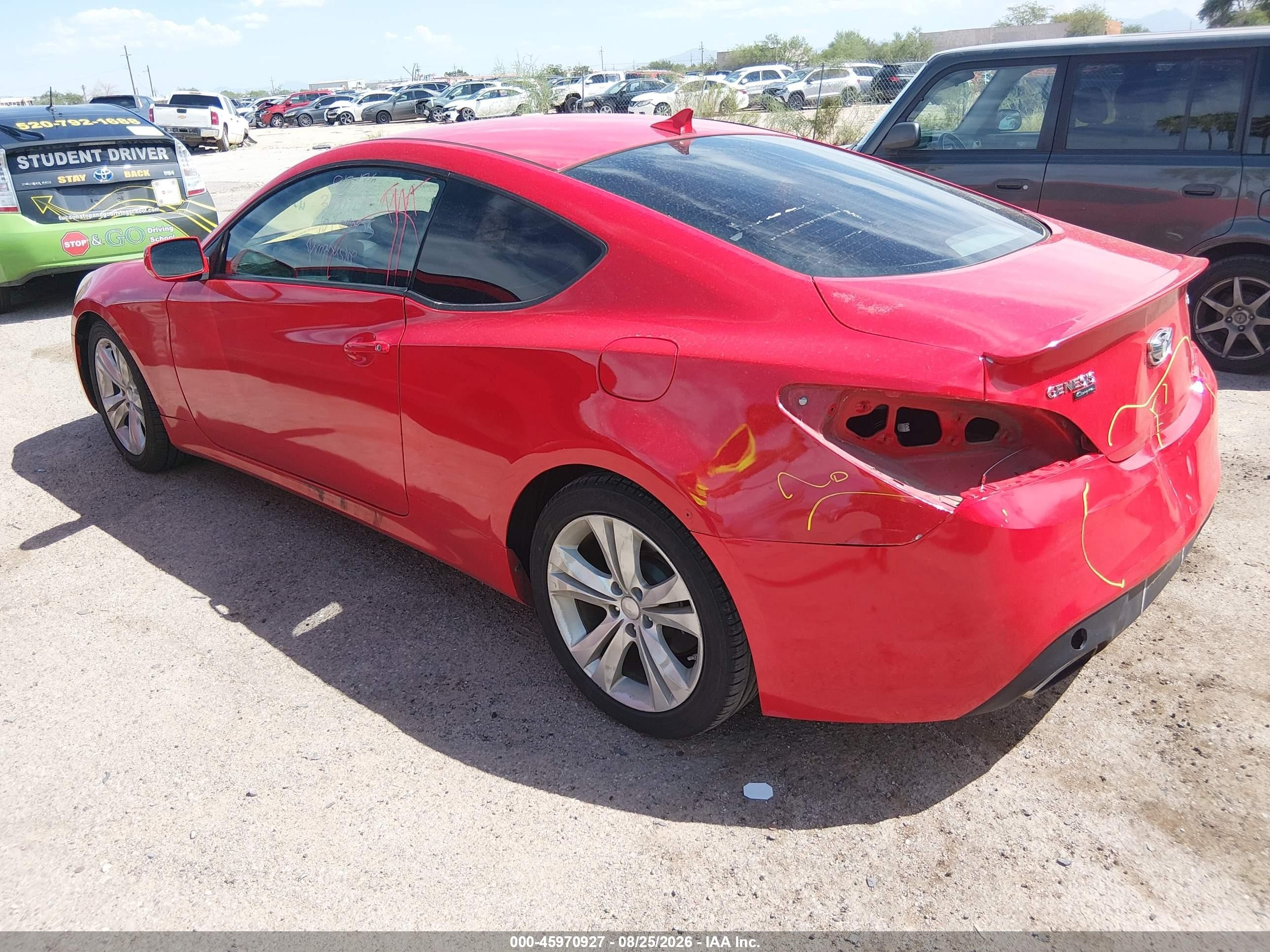2010 Hyundai Genesis 2.0t Red vin: KMHHT6KD7AU041437