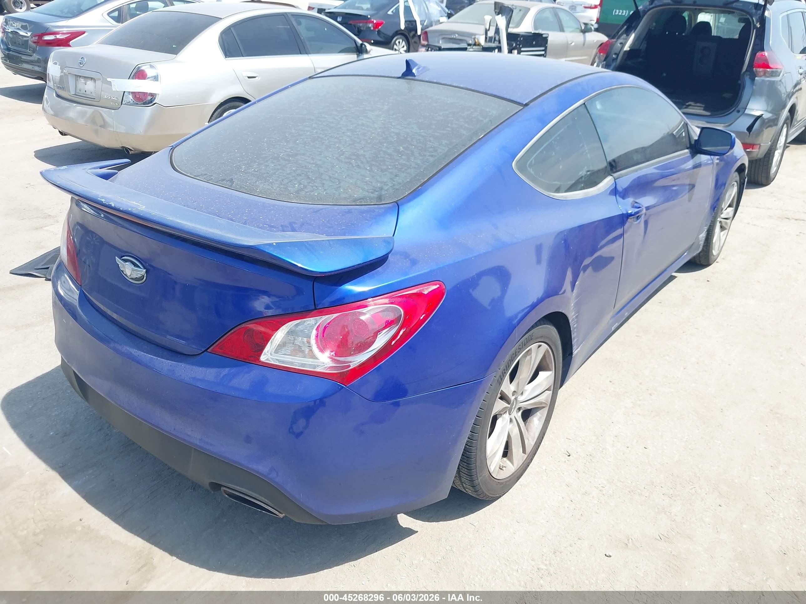 2012 Hyundai Genesis 2.0t Синий vin: KMHHT6KD7CU079169