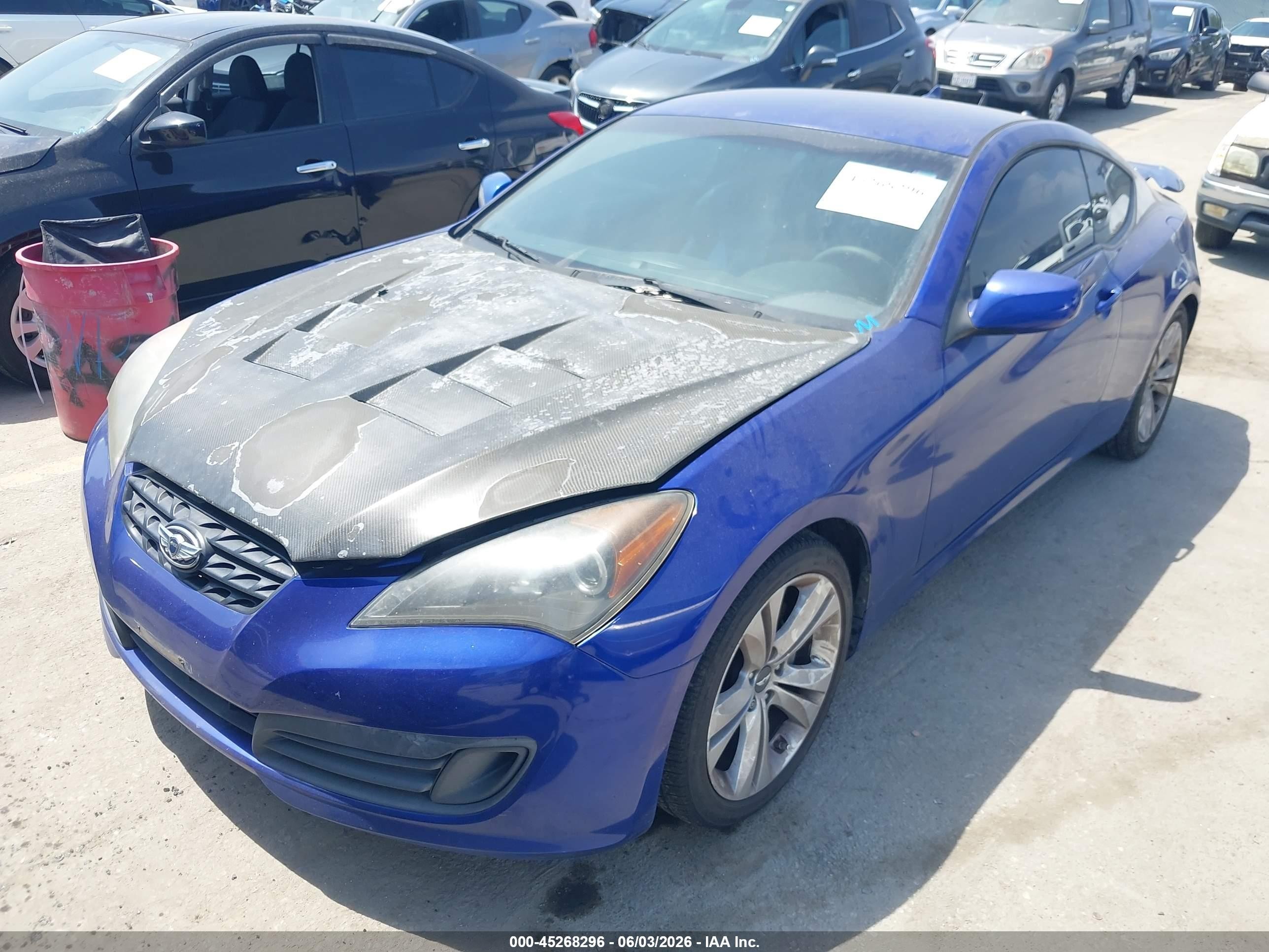 2012 Hyundai Genesis 2.0t Синий vin: KMHHT6KD7CU079169