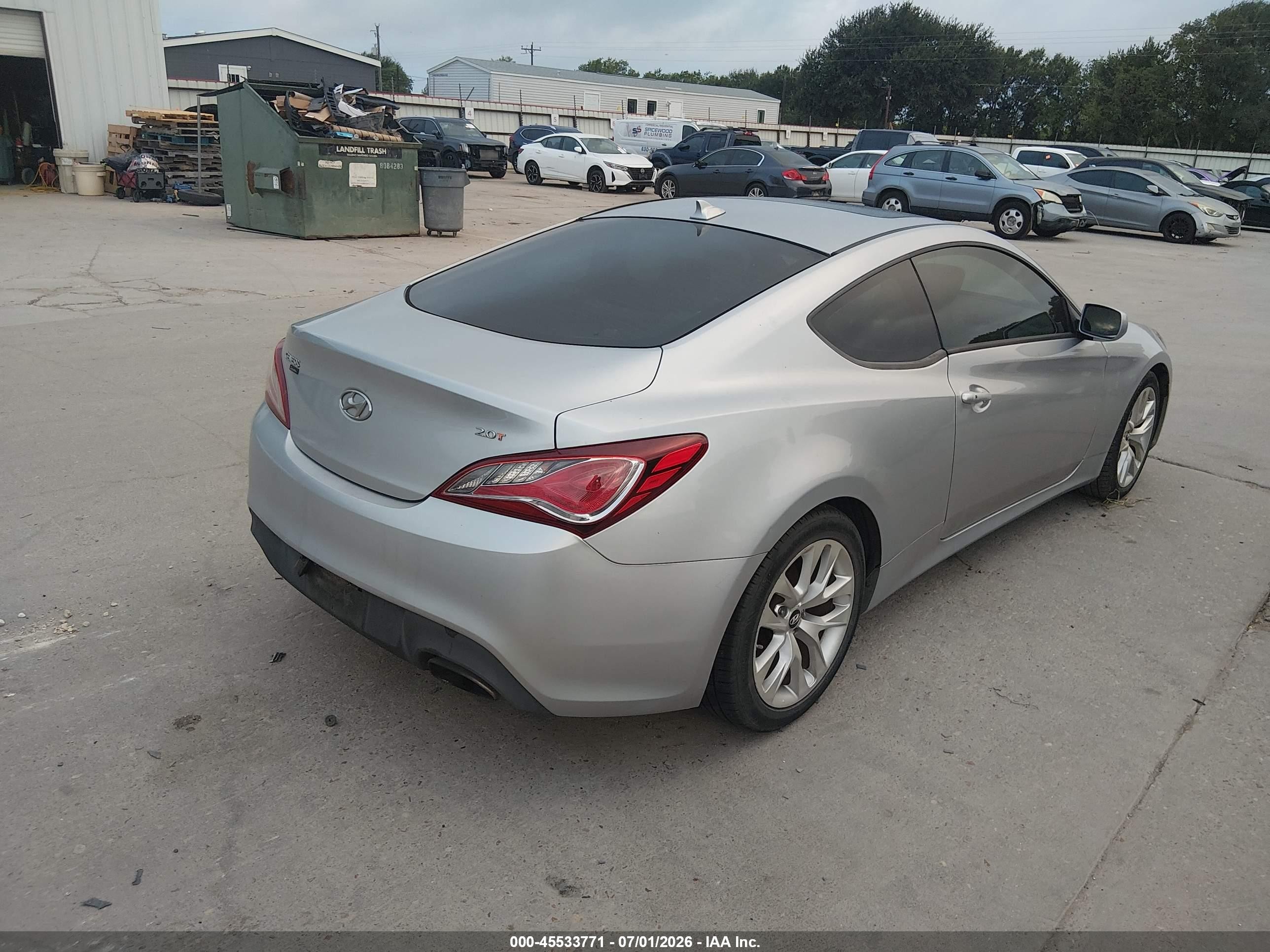2013 Hyundai Genesis 2.0t Premium Silver vin: KMHHT6KD7DU083868