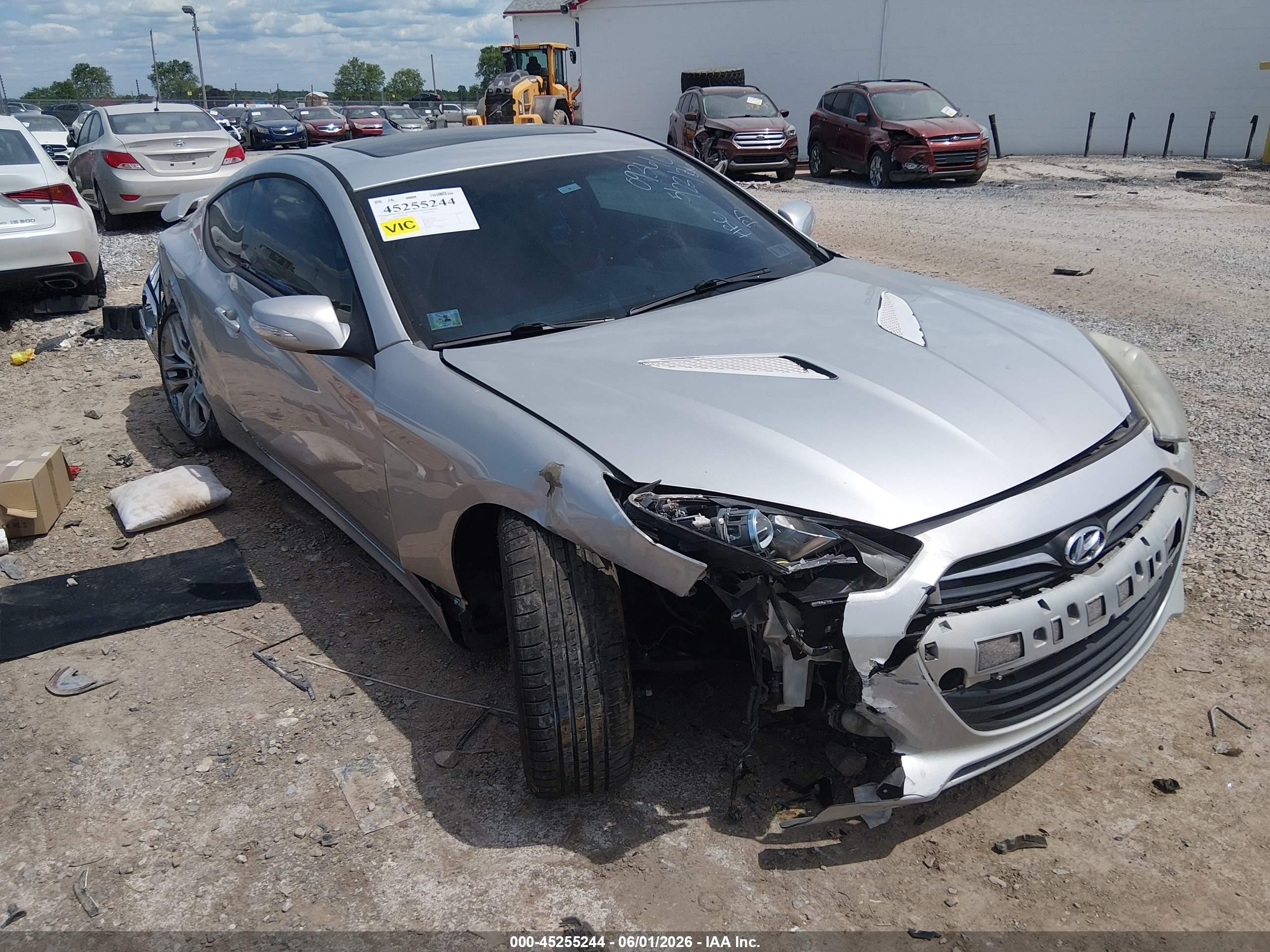 2013 Hyundai Genesis 2.0t/2.0t Premium/2.0t R-spec Серебряный vin: KMHHT6KD7DU093610