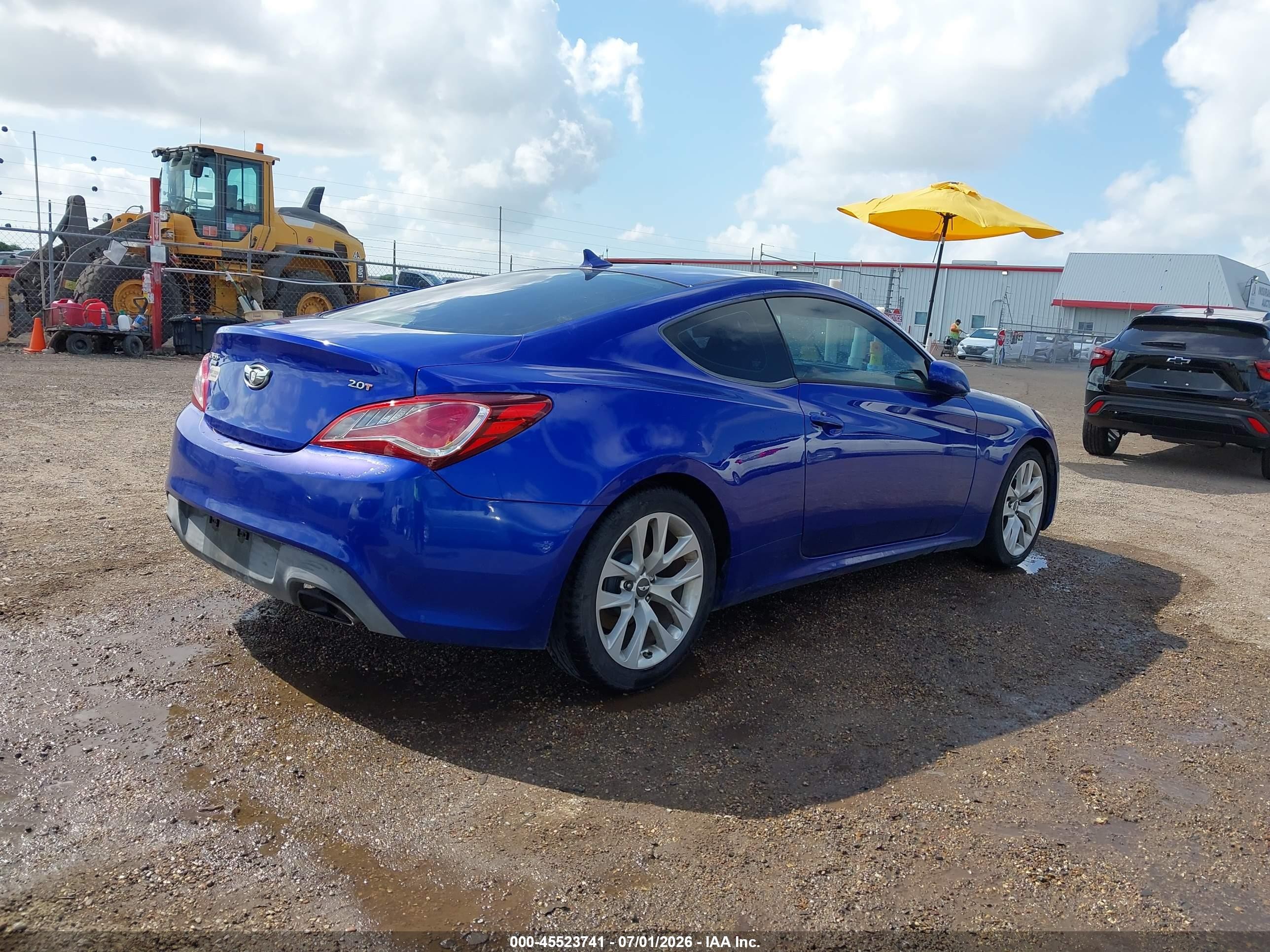 2013 Hyundai Genesis 2.0t Blue vin: KMHHT6KD7DU102998