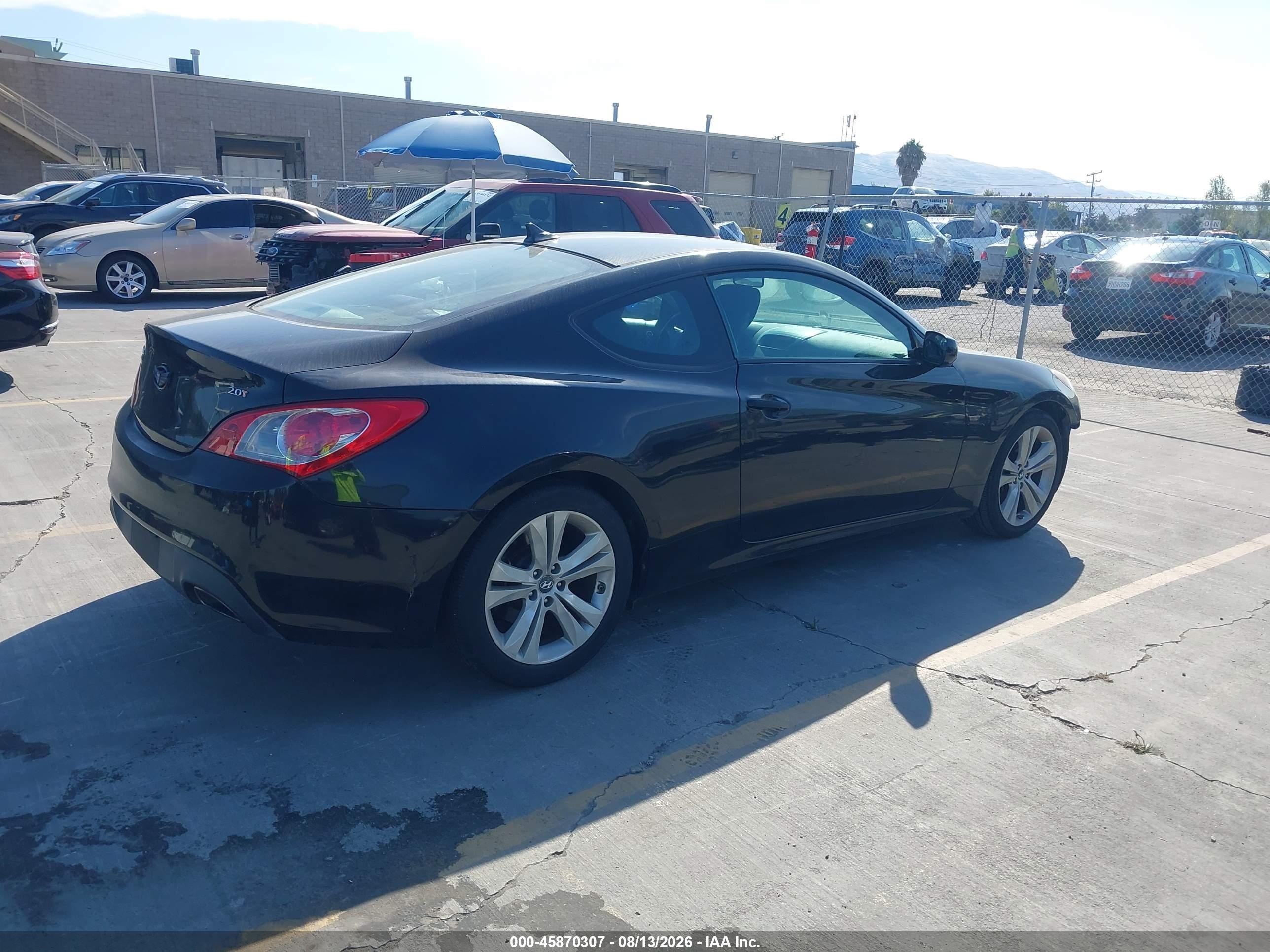2011 Hyundai Genesis 2.0t Черный vin: KMHHT6KD8BU056577