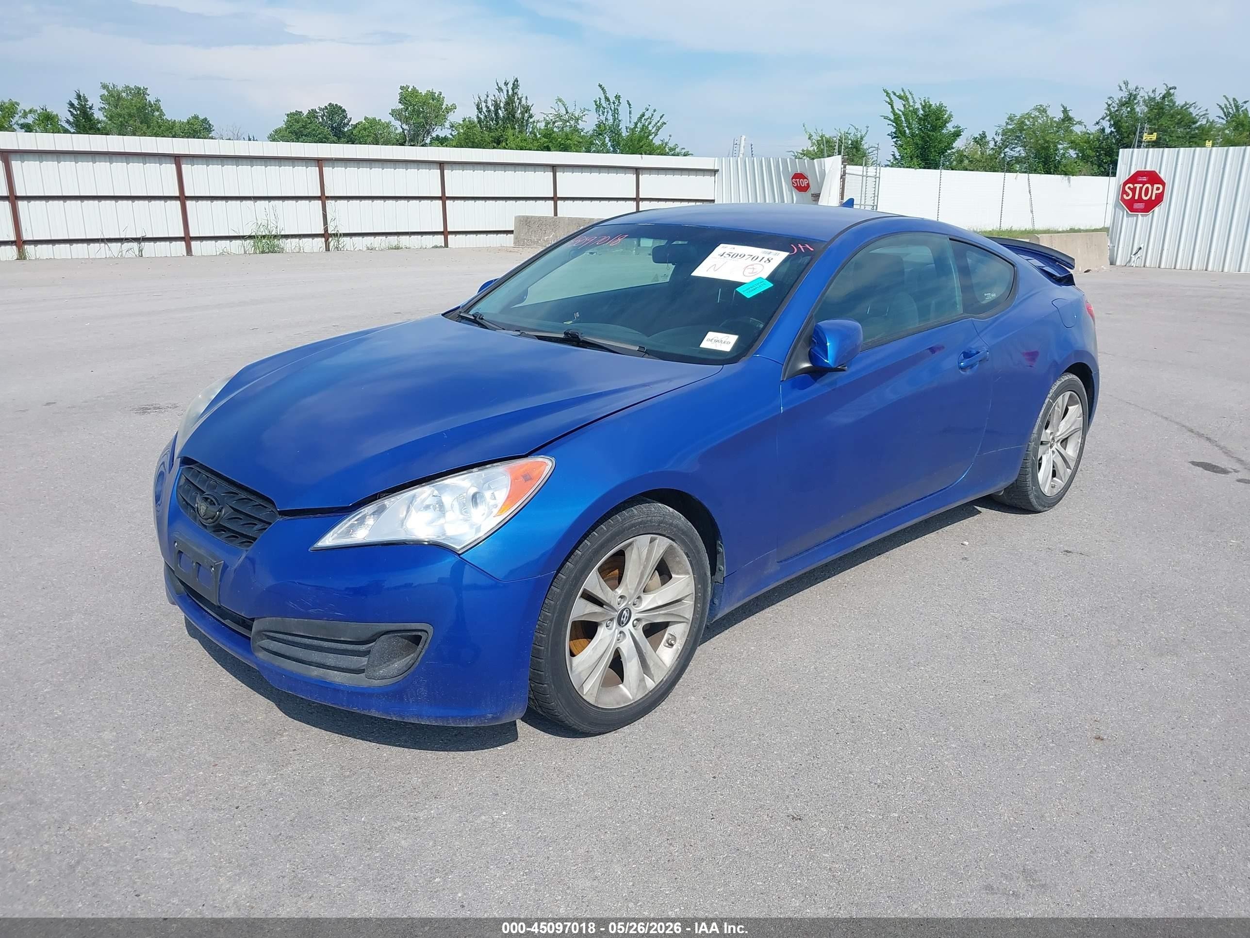 2012 Hyundai Genesis 2.0t Blue vin: KMHHT6KD8CU065880