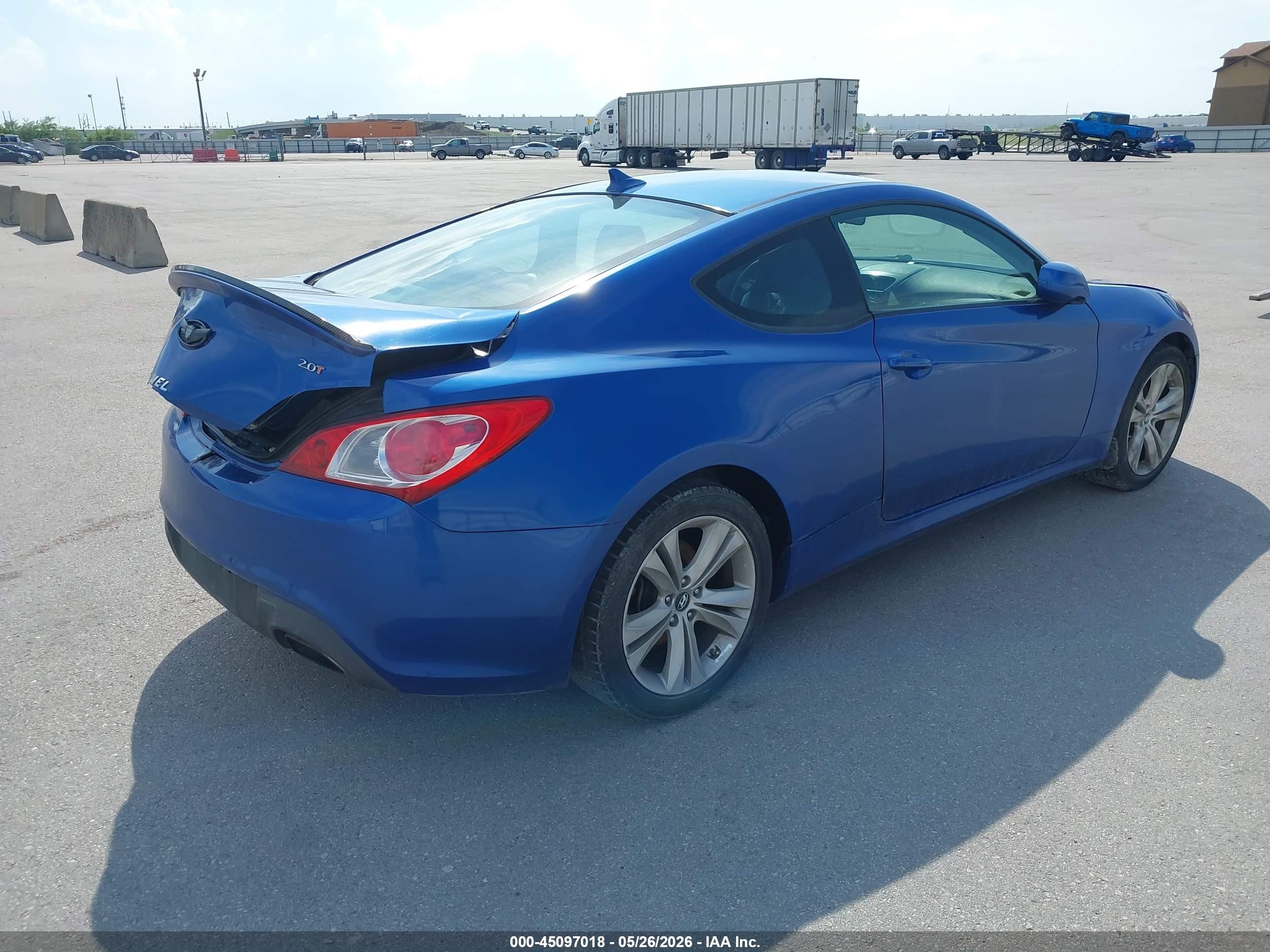 2012 Hyundai Genesis 2.0t Blue vin: KMHHT6KD8CU065880