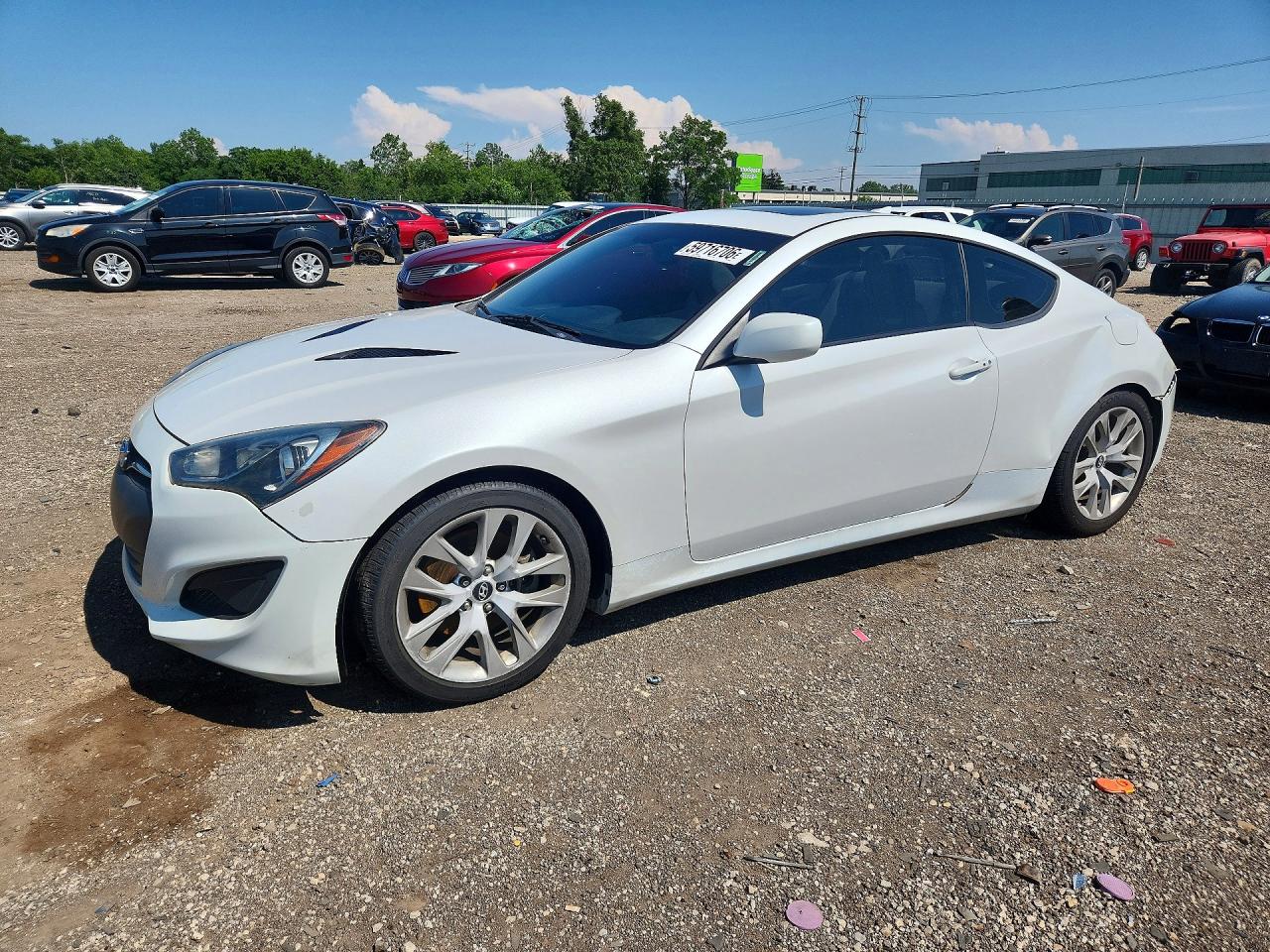 2013 Hyundai Genesis Coupe 2.0t White vin: KMHHT6KD8DU092059