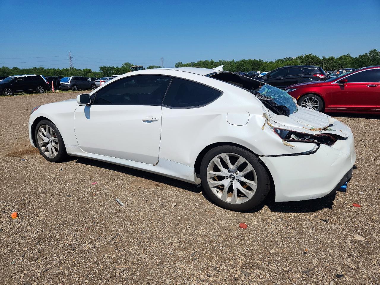 2013 Hyundai Genesis Coupe 2.0t White vin: KMHHT6KD8DU092059