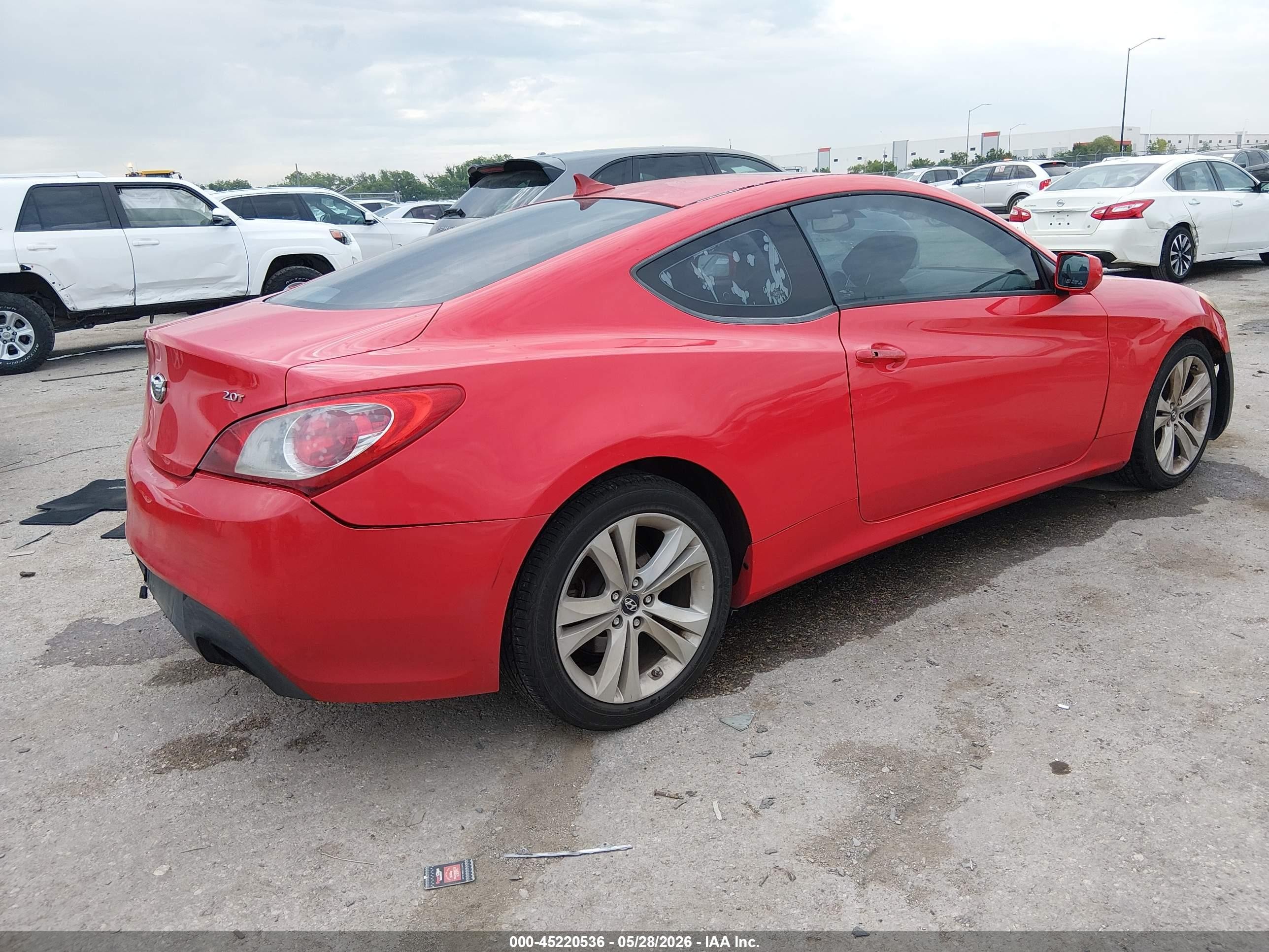 2010 Hyundai Genesis 2.0t Premium Red vin: KMHHT6KD9AU003725