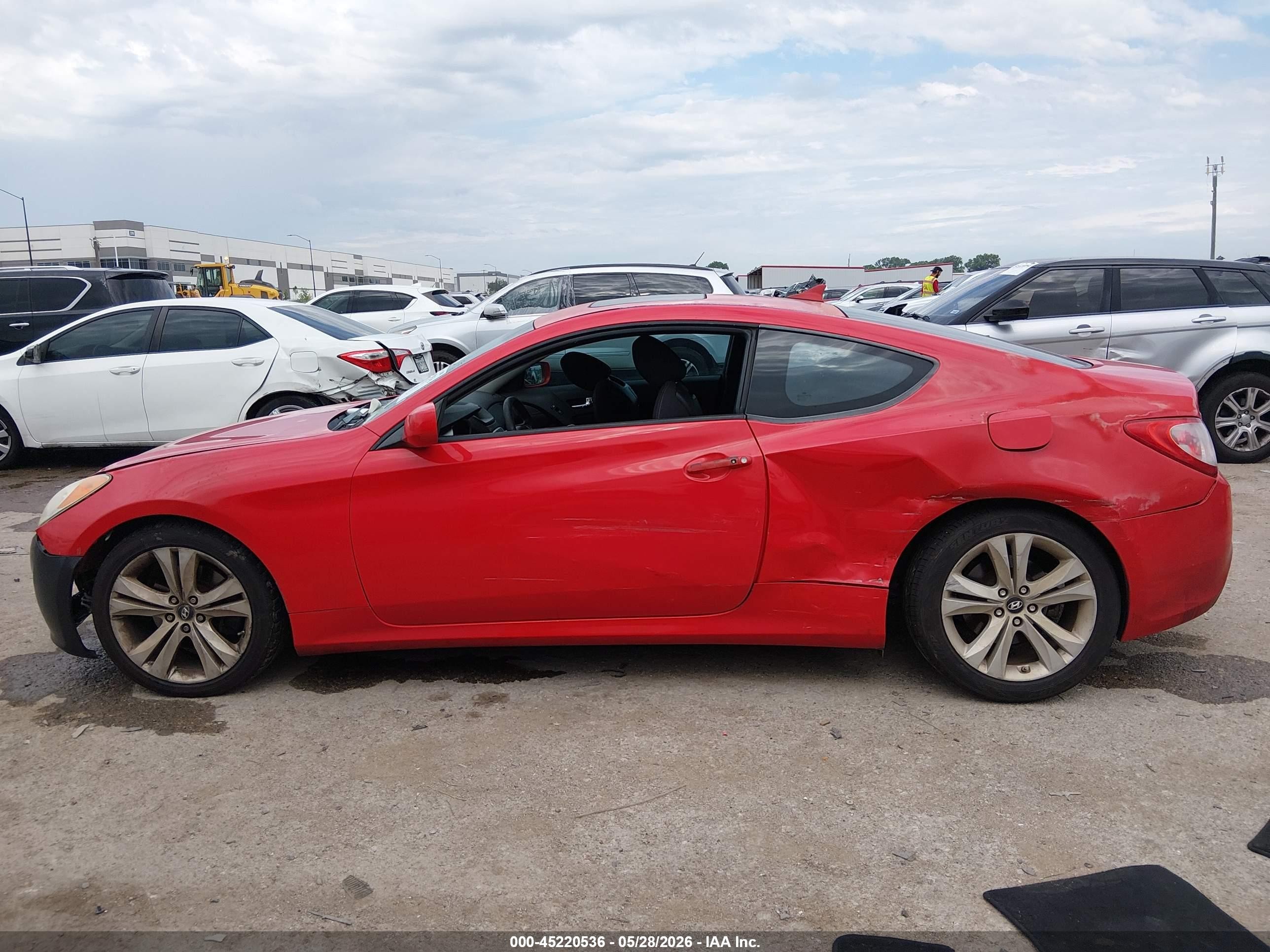 2010 Hyundai Genesis 2.0t Premium Red vin: KMHHT6KD9AU003725