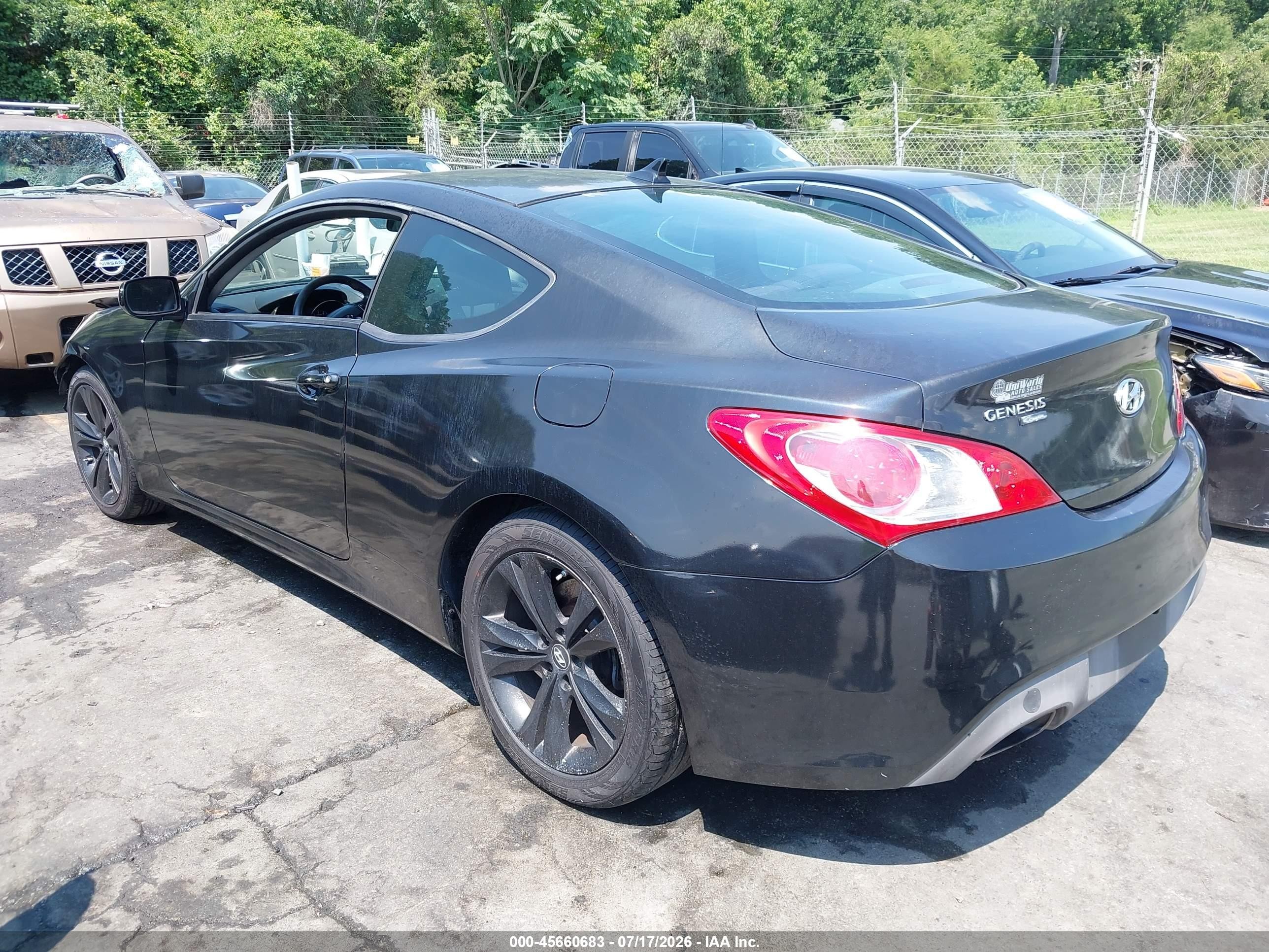 2012 Hyundai Genesis 2.0t Black vin: KMHHT6KD9CU070702