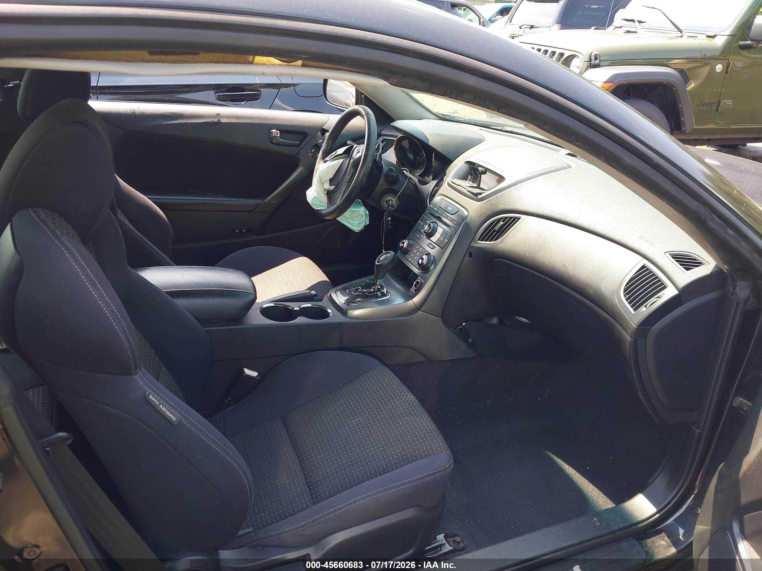 2012 Hyundai Genesis 2.0t Black vin: KMHHT6KD9CU070702