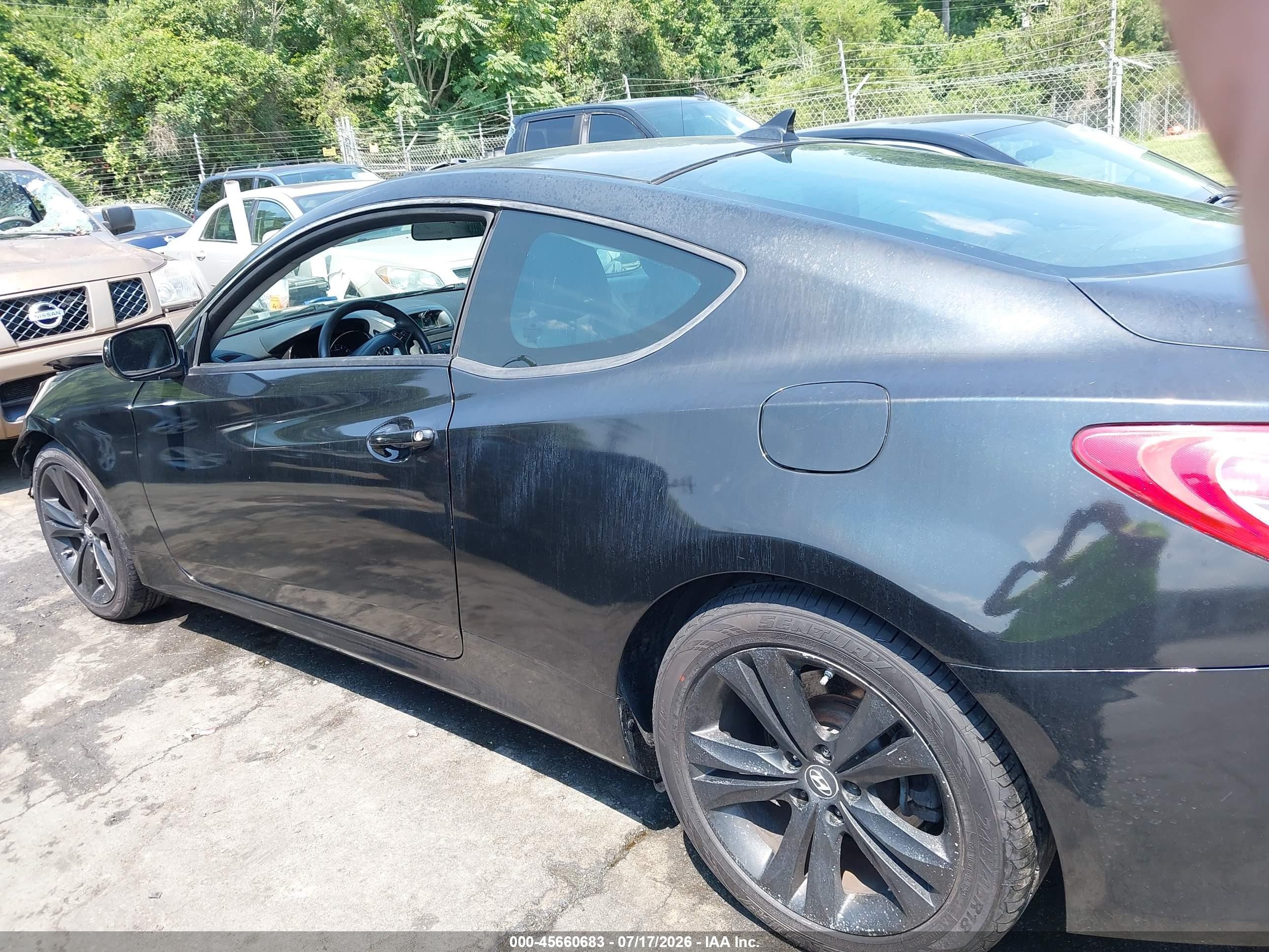 2012 Hyundai Genesis 2.0t Black vin: KMHHT6KD9CU070702