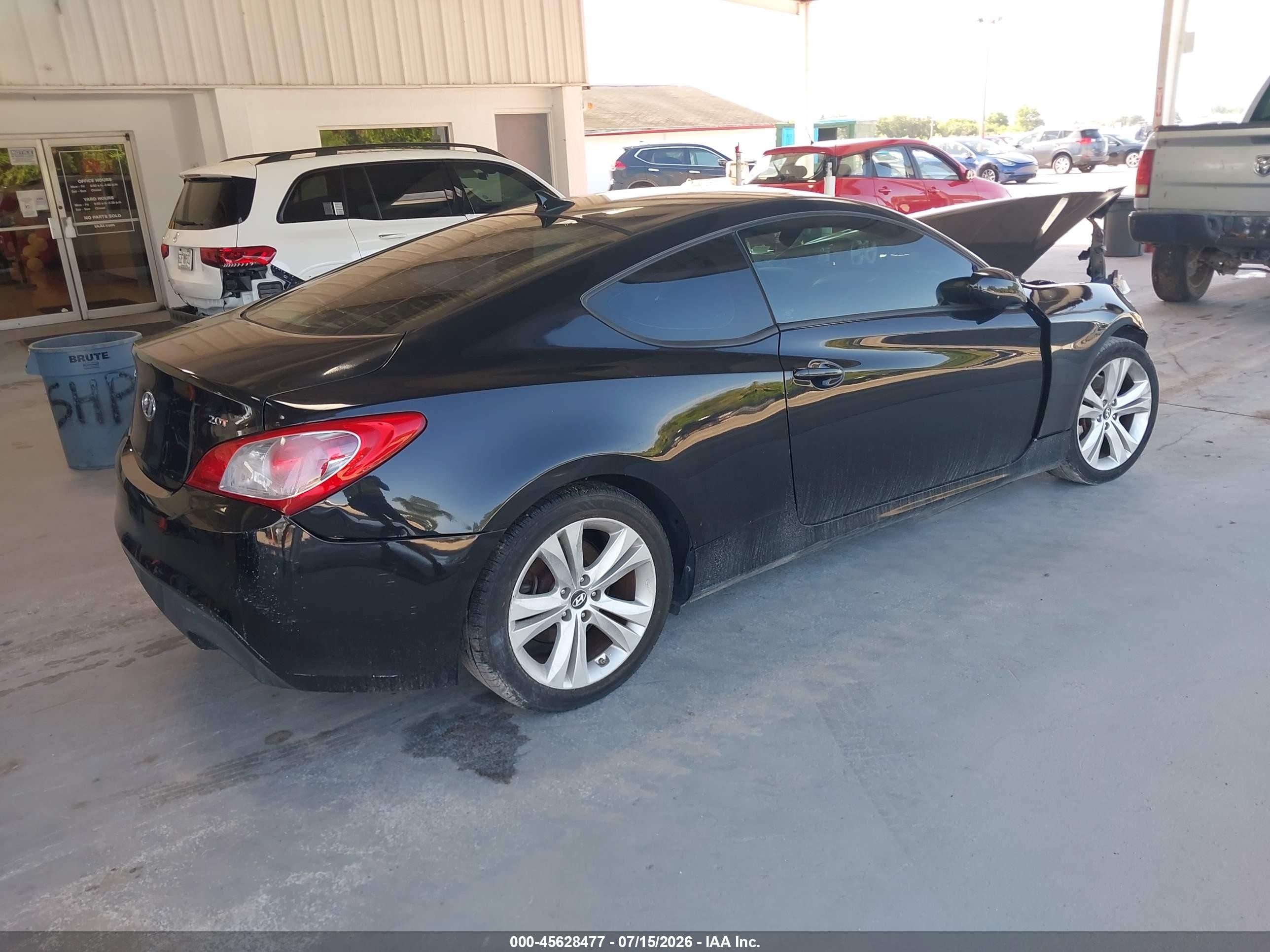2012 Hyundai Genesis 2.0t Black vin: KMHHT6KD9CU074409