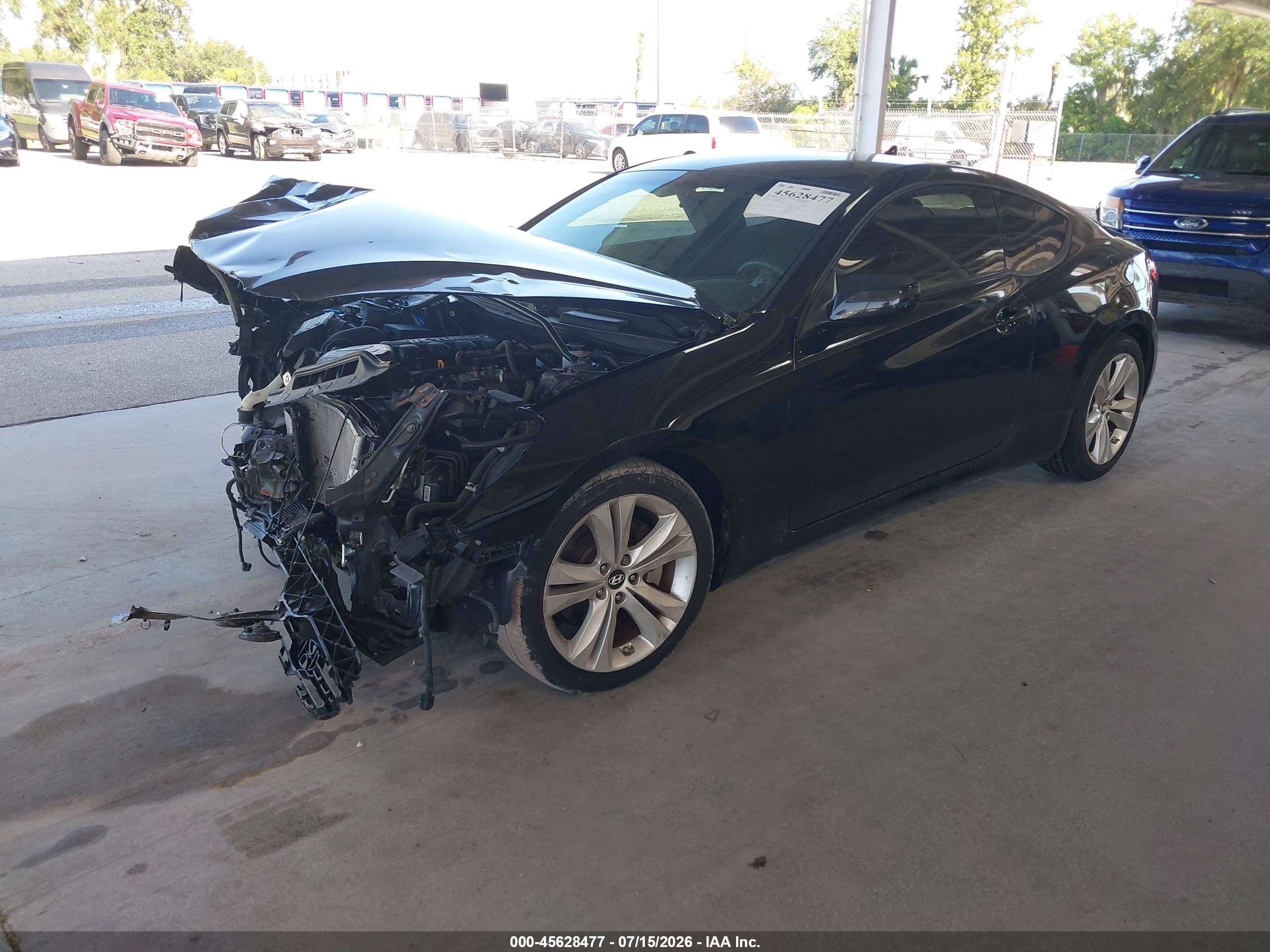 2012 Hyundai Genesis 2.0t Black vin: KMHHT6KD9CU074409