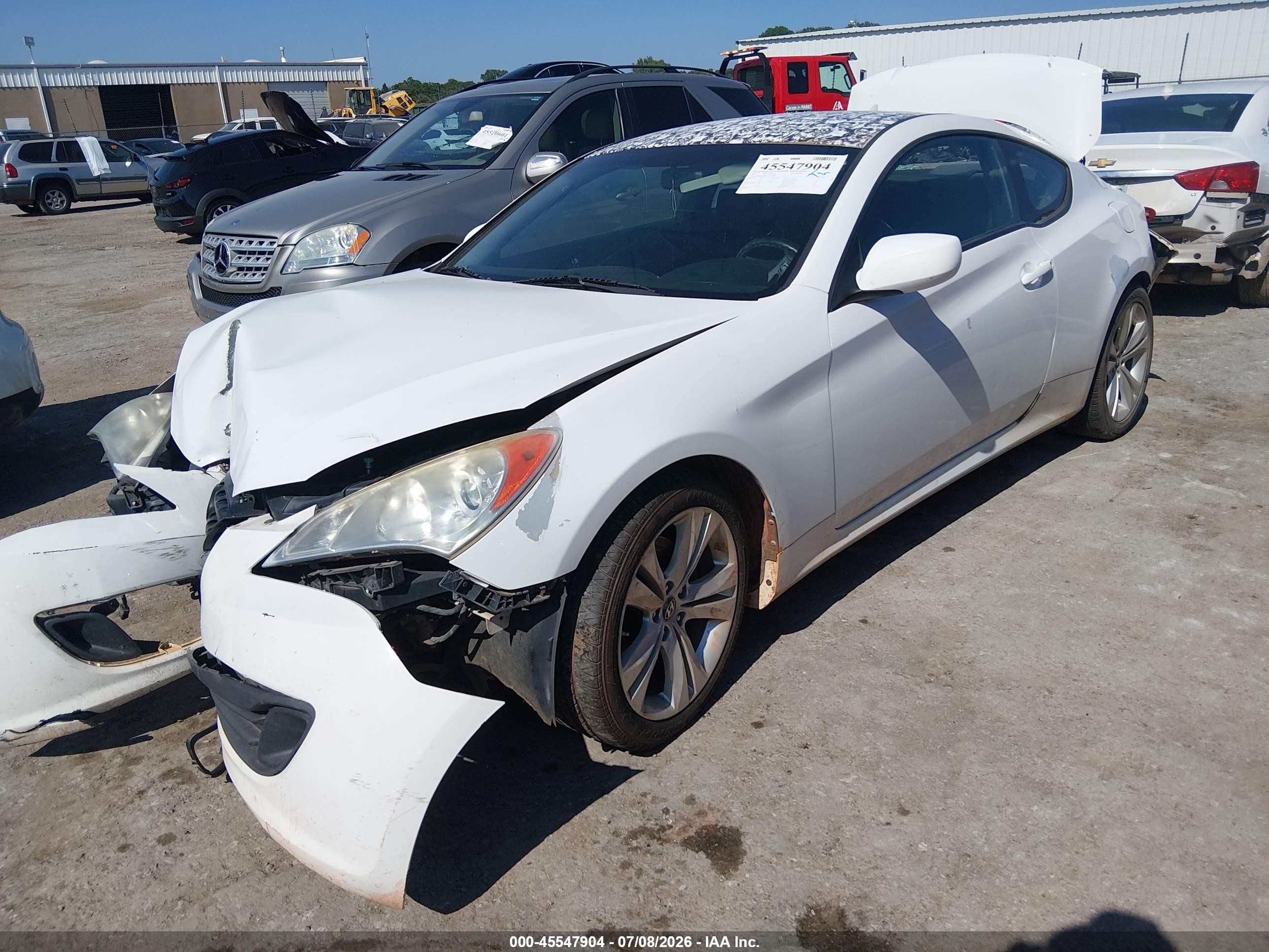 2012 Hyundai Genesis 2.0t White vin: KMHHT6KD9CU078525