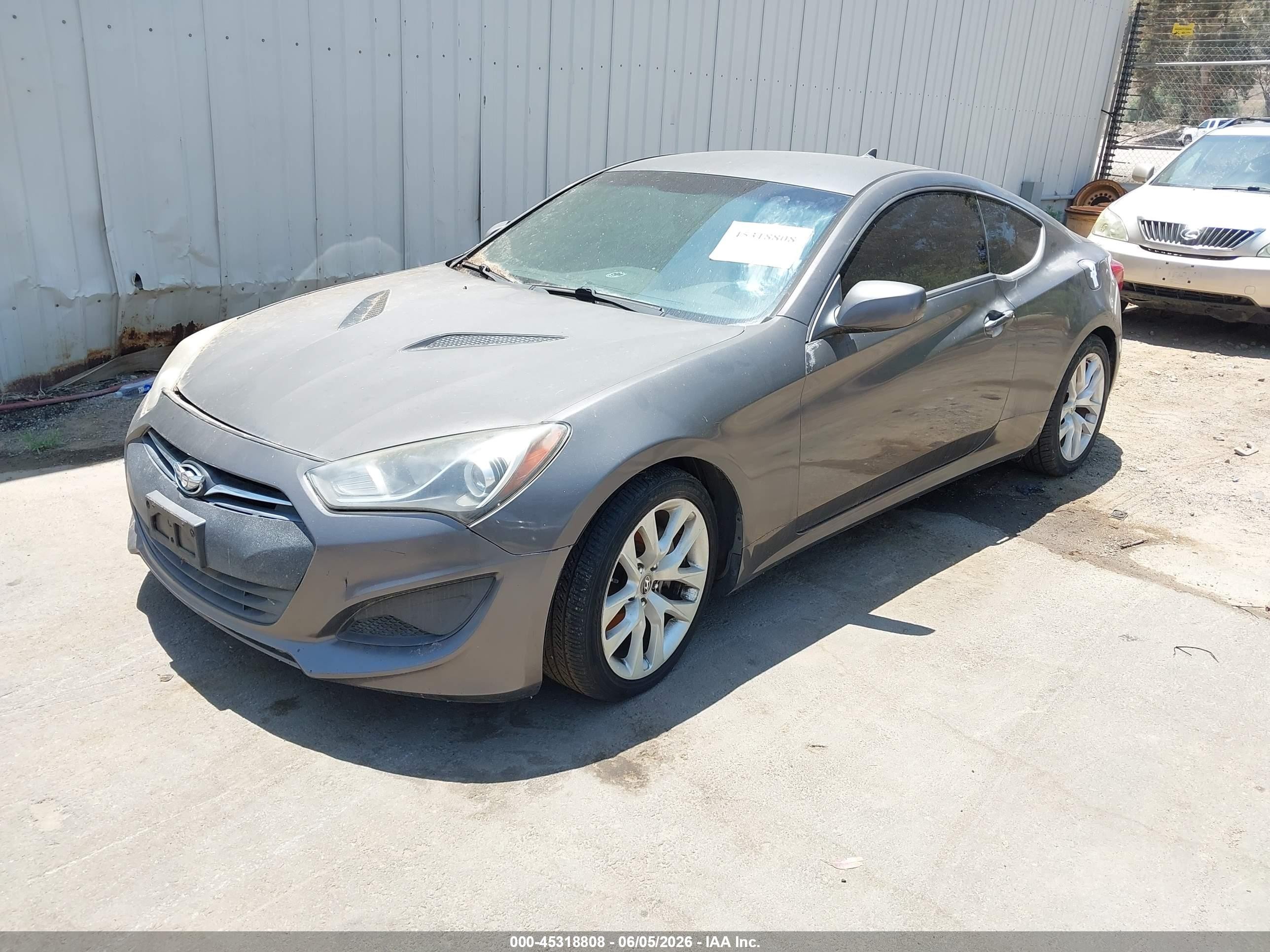 2013 Hyundai Genesis 2.0t Gray vin: KMHHT6KD9DU080972