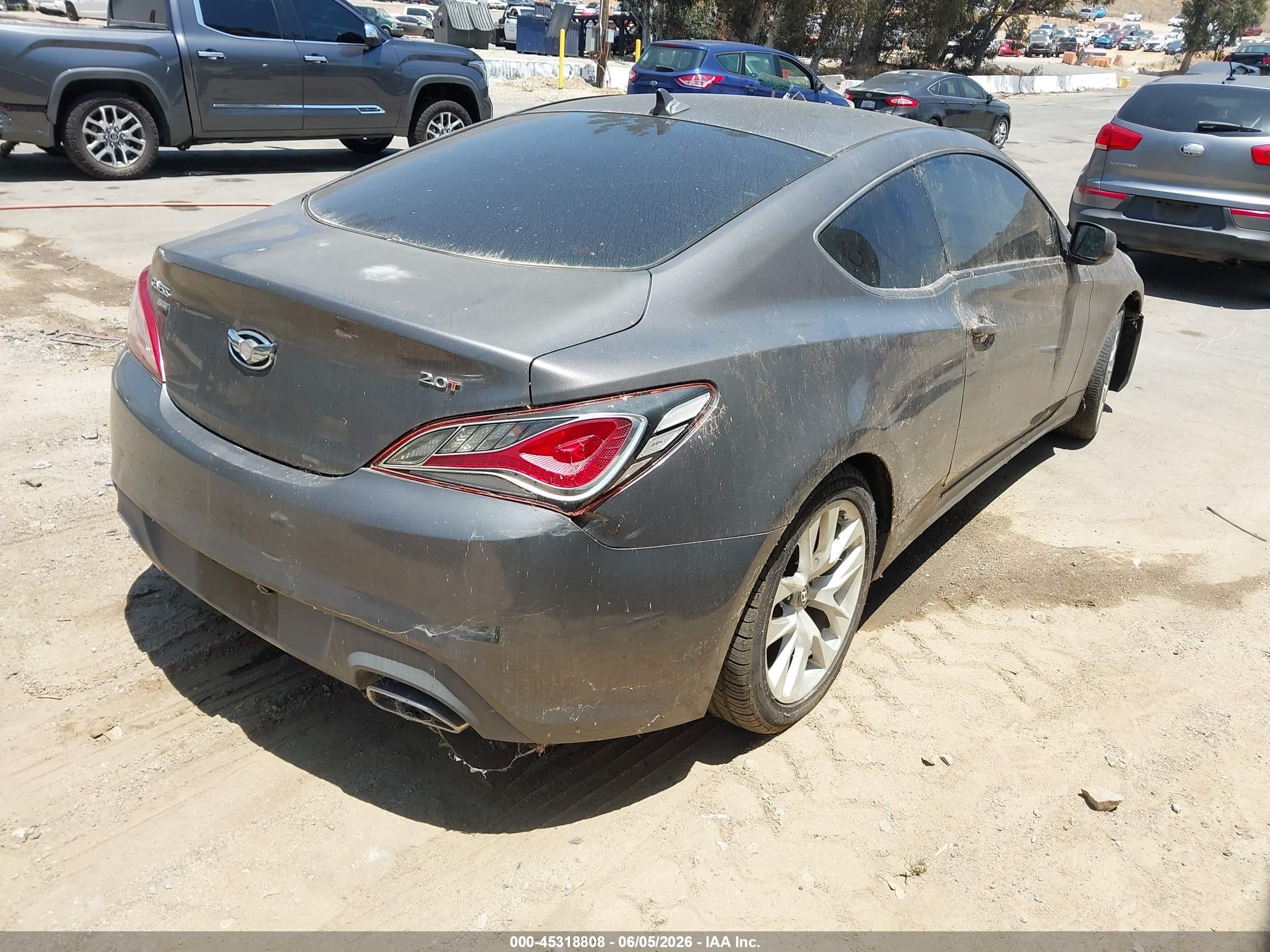 2013 Hyundai Genesis 2.0t Gray vin: KMHHT6KD9DU080972