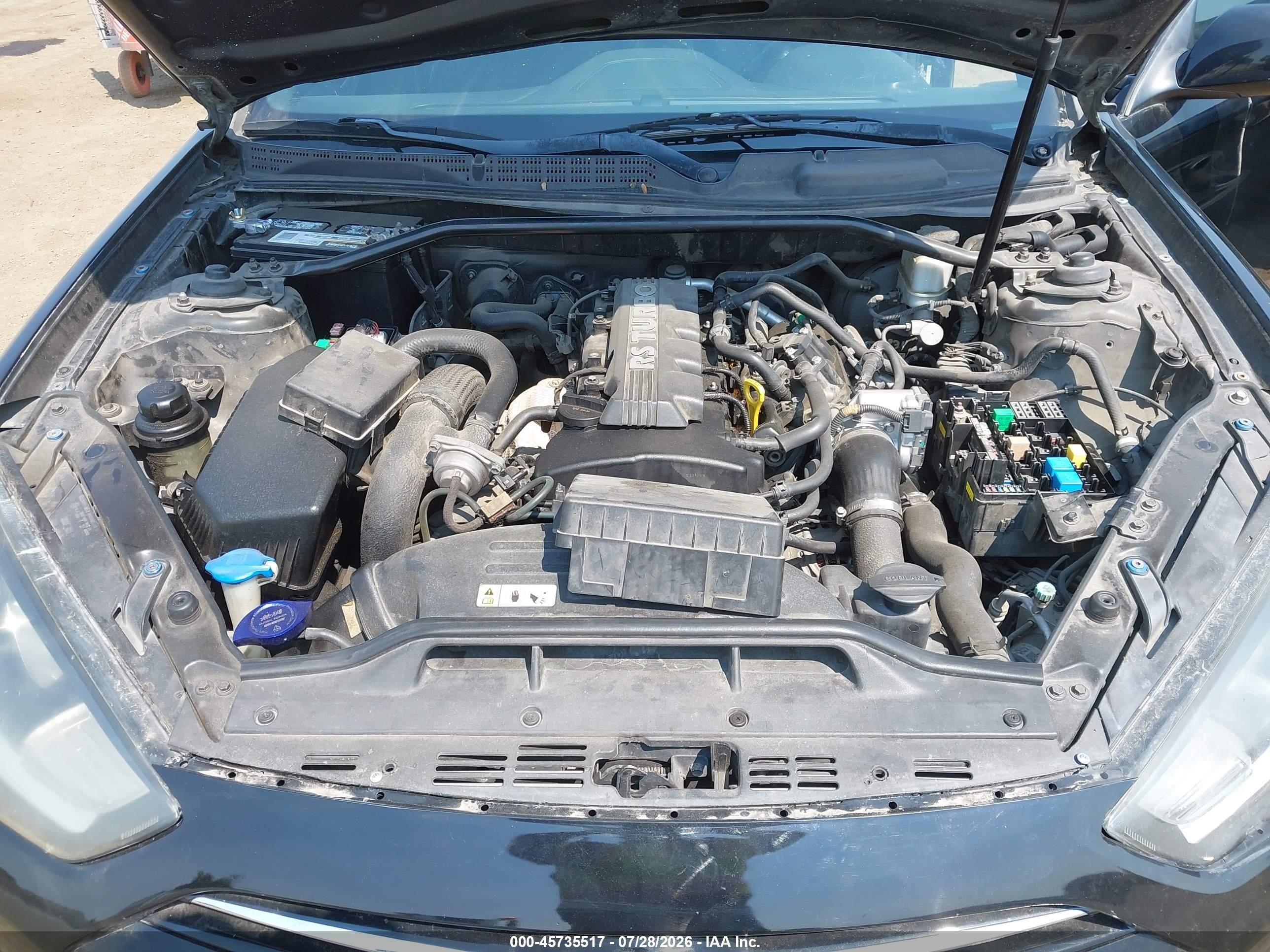 2013 Hyundai Genesis 2.0t Black vin: KMHHT6KD9DU100329