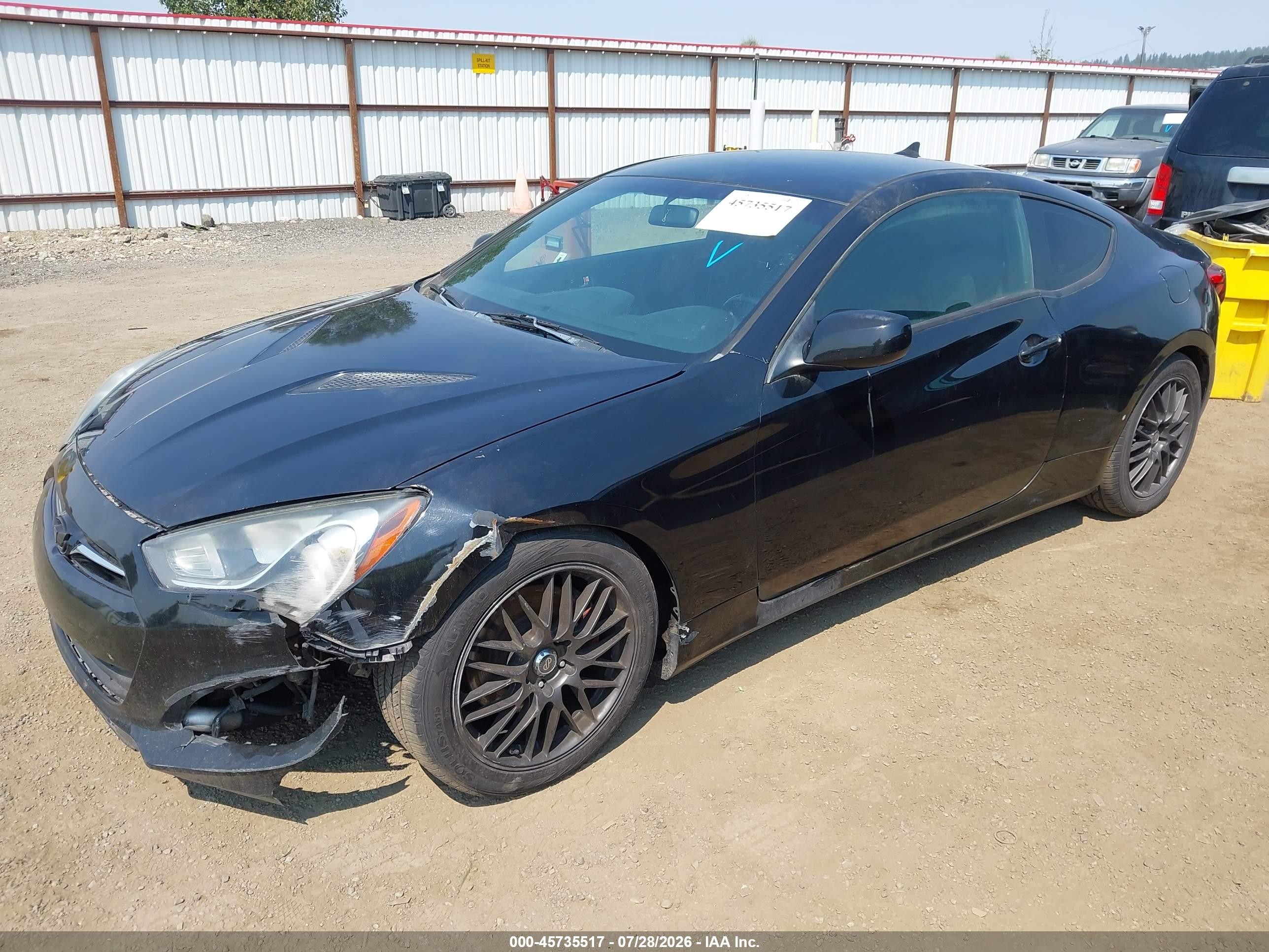 2013 Hyundai Genesis 2.0t Black vin: KMHHT6KD9DU100329