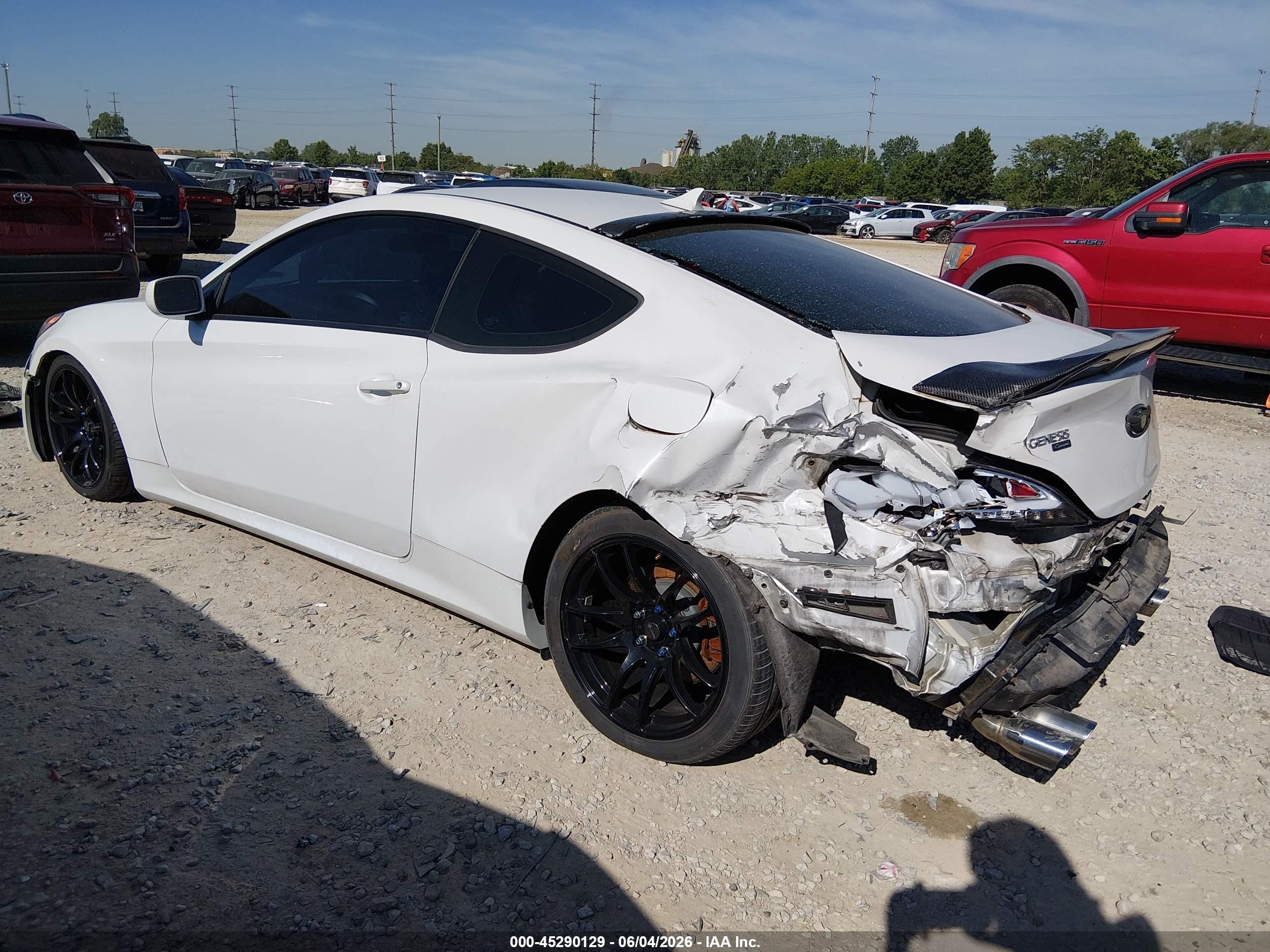 2013 Hyundai Genesis 2.0t White vin: KMHHT6KD9DU107524