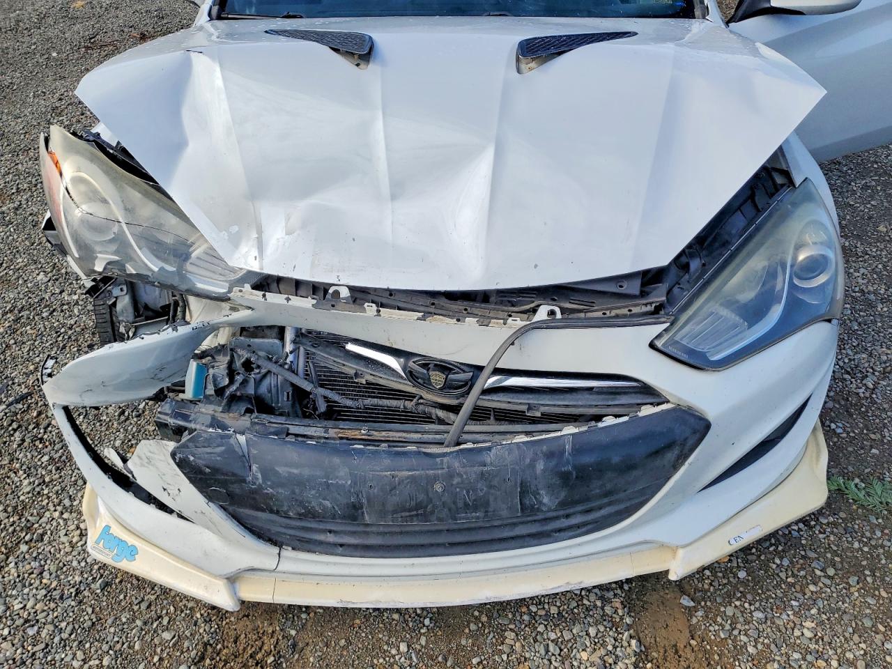 2013 Hyundai Genesis Coupe 2.0t White vin: KMHHT6KD9DU107975