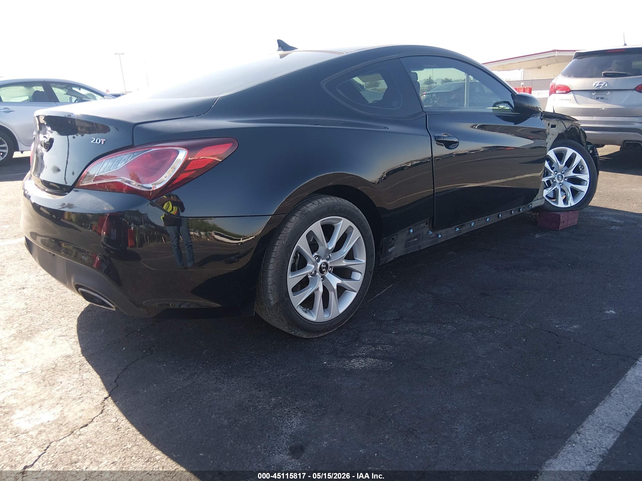 2013 Hyundai Genesis 2.0t Black vin: KMHHT6KD9DU109127