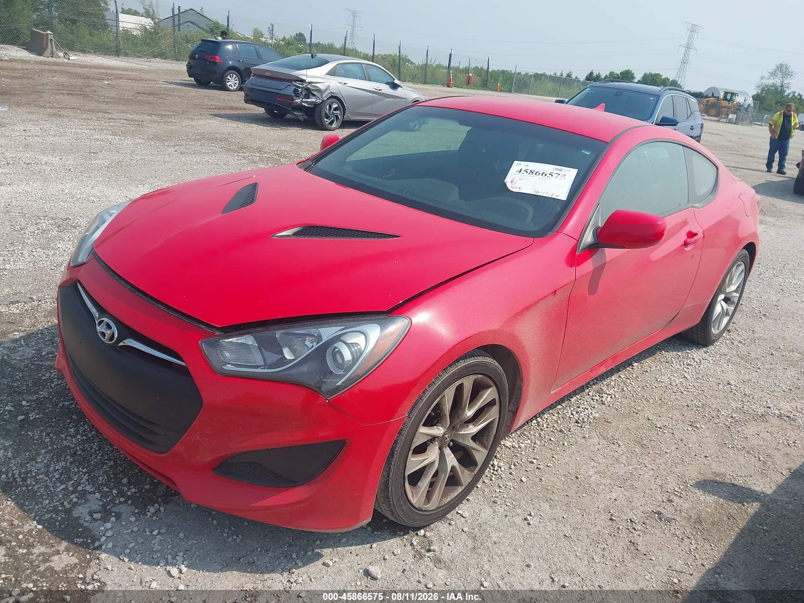 2013 Hyundai Genesis 2.0t Red vin: KMHHT6KDXDU088451