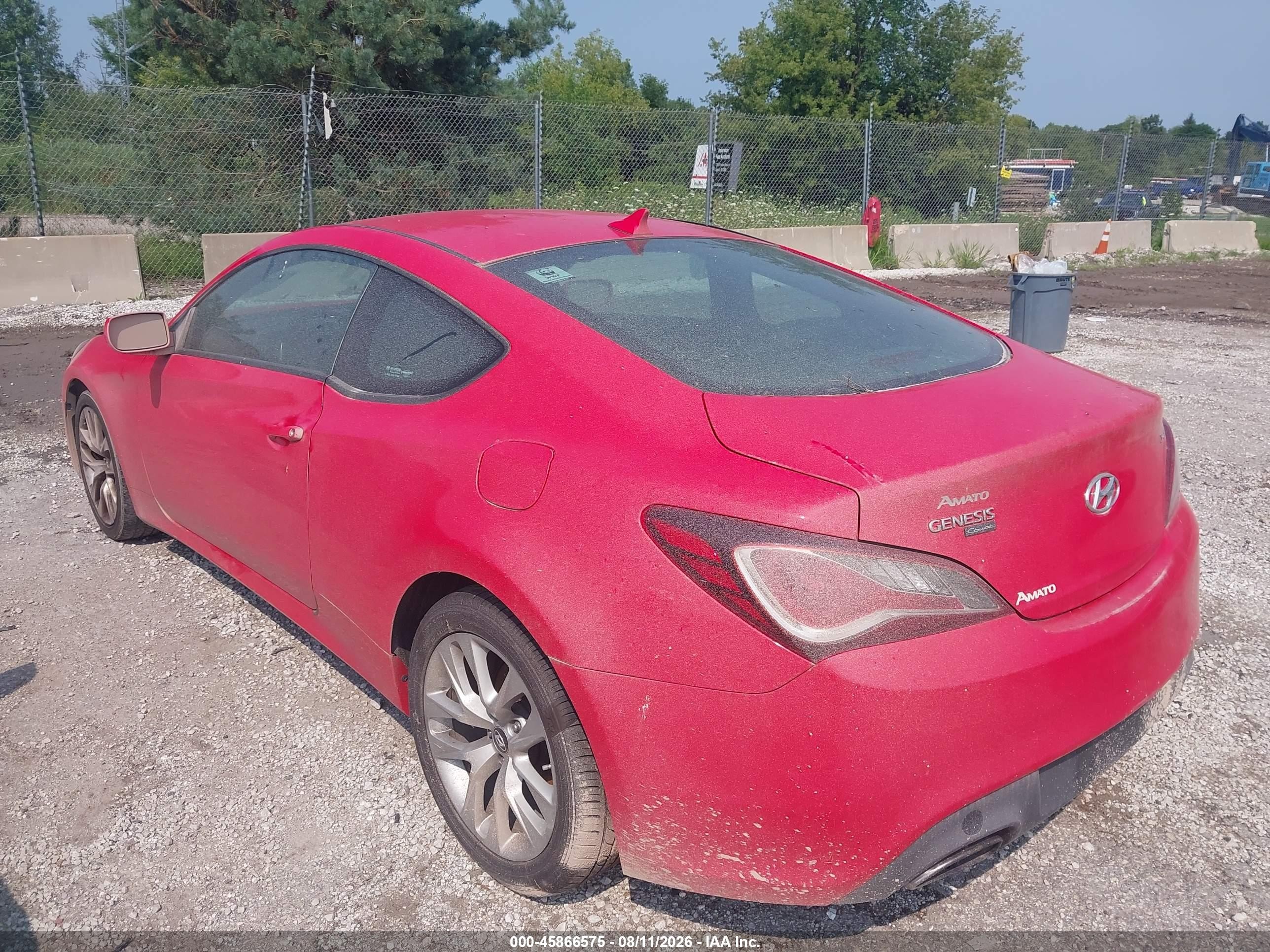 2013 Hyundai Genesis 2.0t Red vin: KMHHT6KDXDU088451
