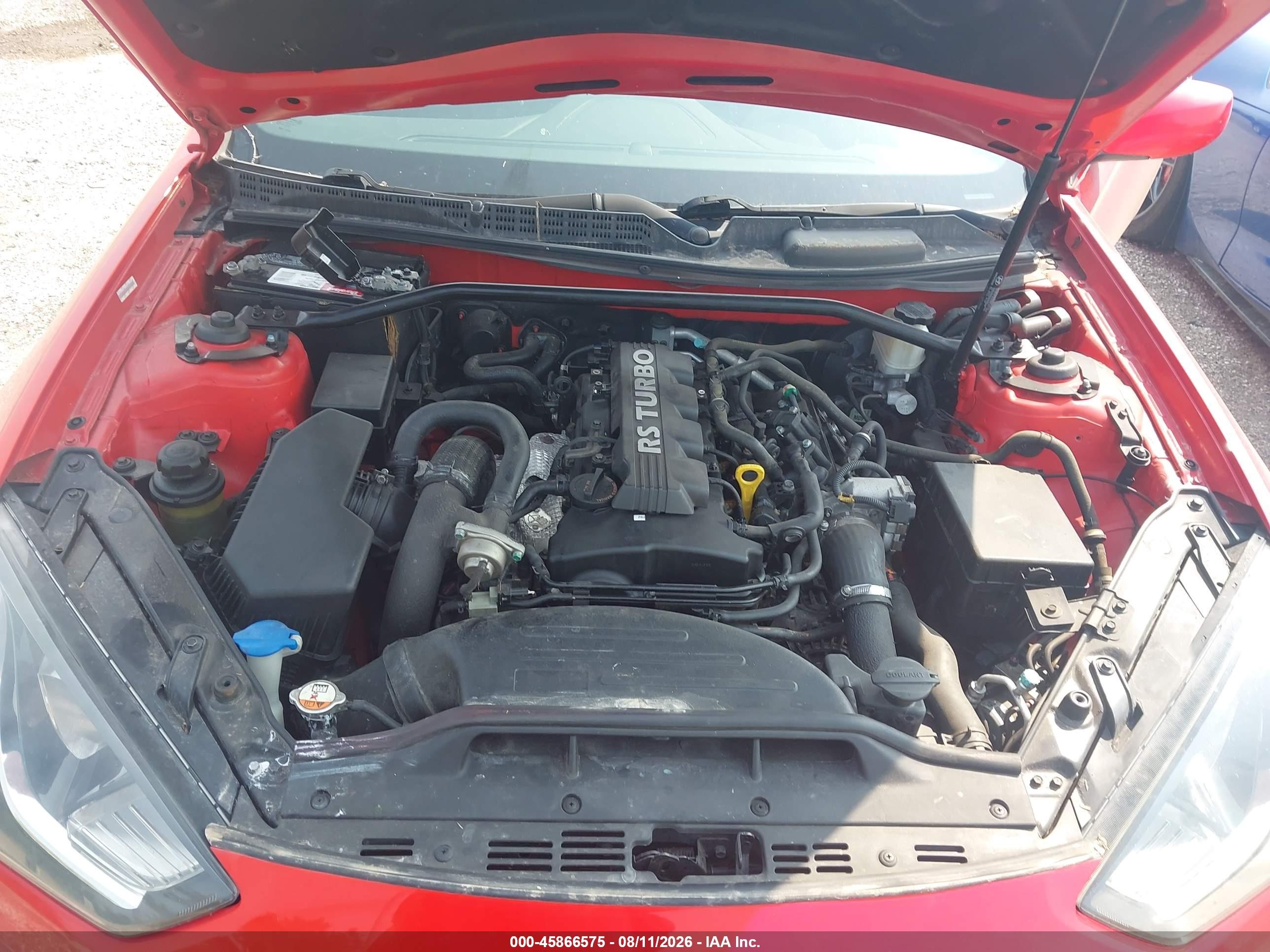 2013 Hyundai Genesis 2.0t Red vin: KMHHT6KDXDU088451