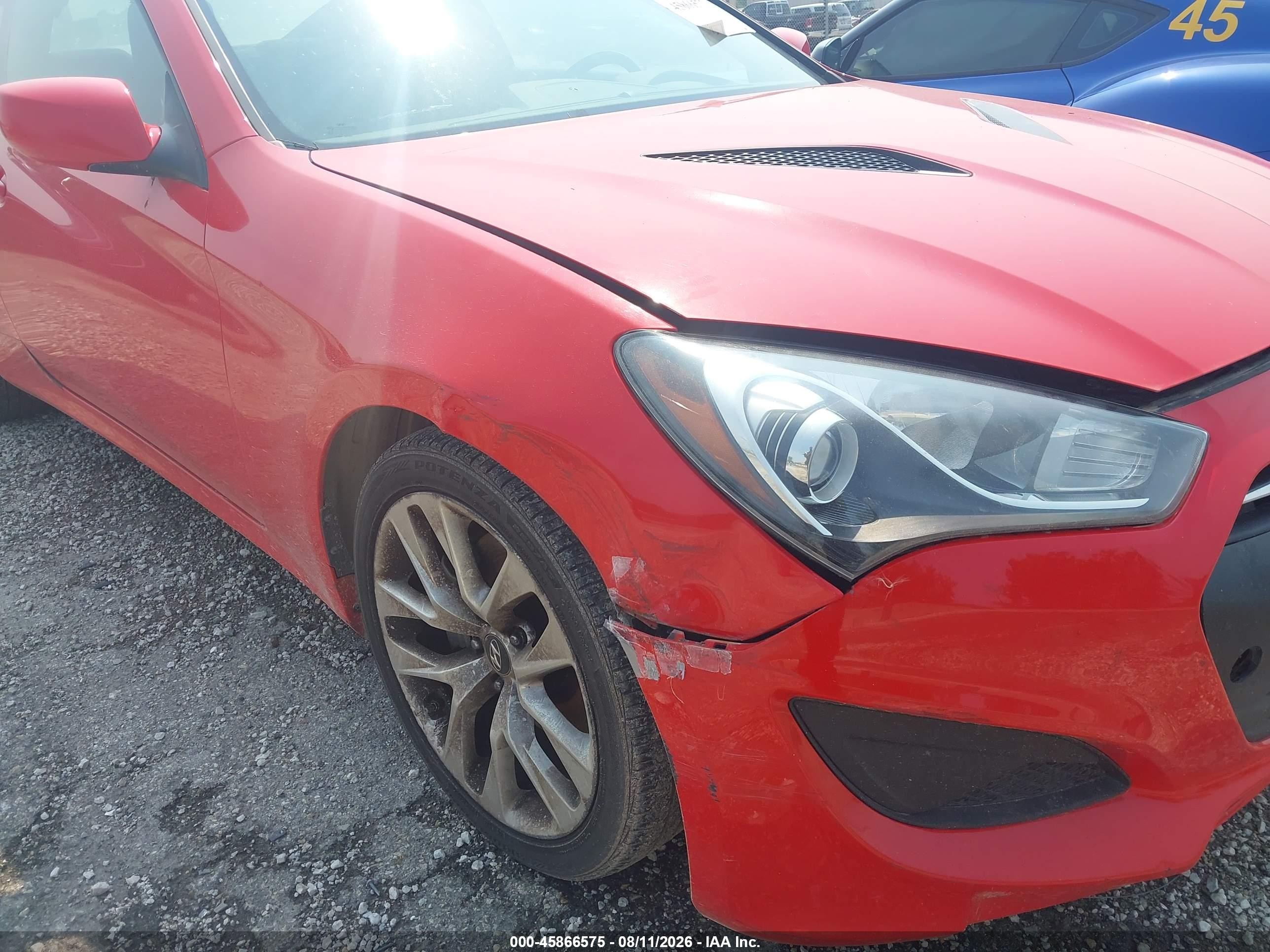 2013 Hyundai Genesis 2.0t Red vin: KMHHT6KDXDU088451