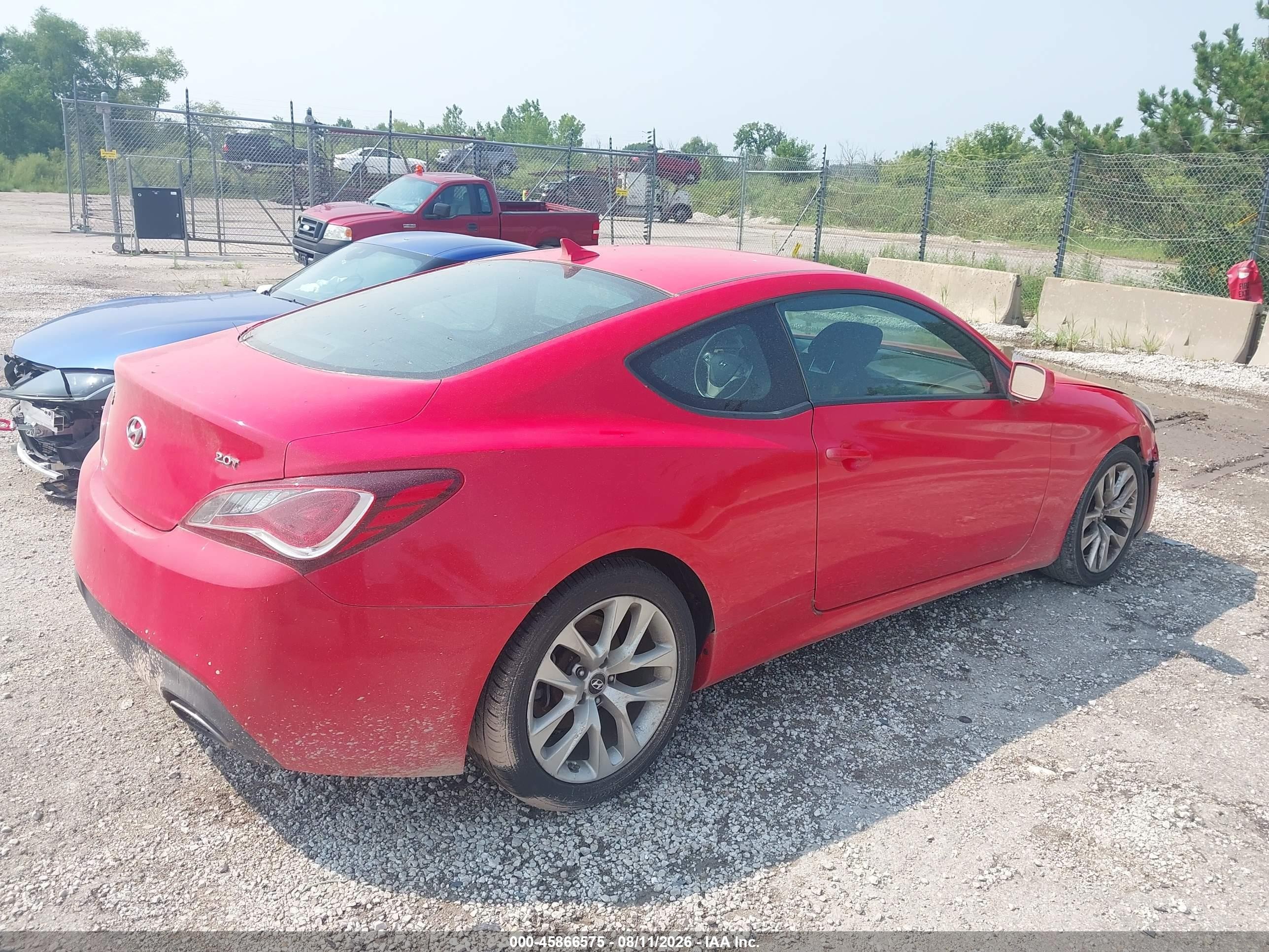 2013 Hyundai Genesis 2.0t Red vin: KMHHT6KDXDU088451