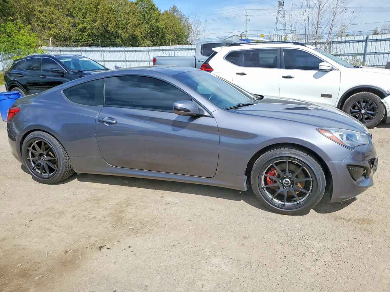 2015 Hyundai Genesis Coupe 3.8l Серый vin: KMHHT6KJ0FU127167