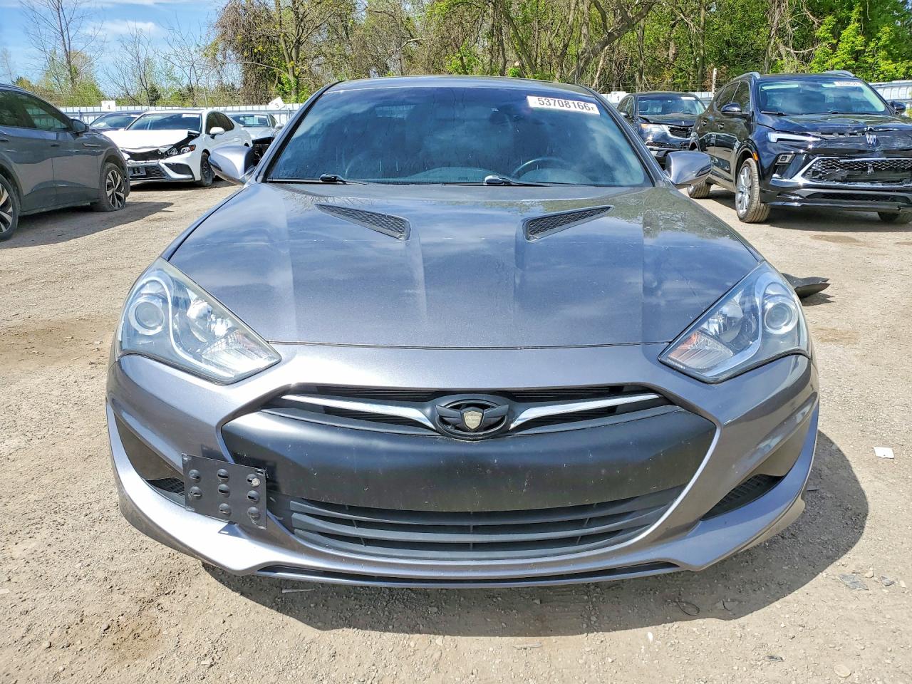 2015 Hyundai Genesis Coupe 3.8l Серый vin: KMHHT6KJ0FU127167