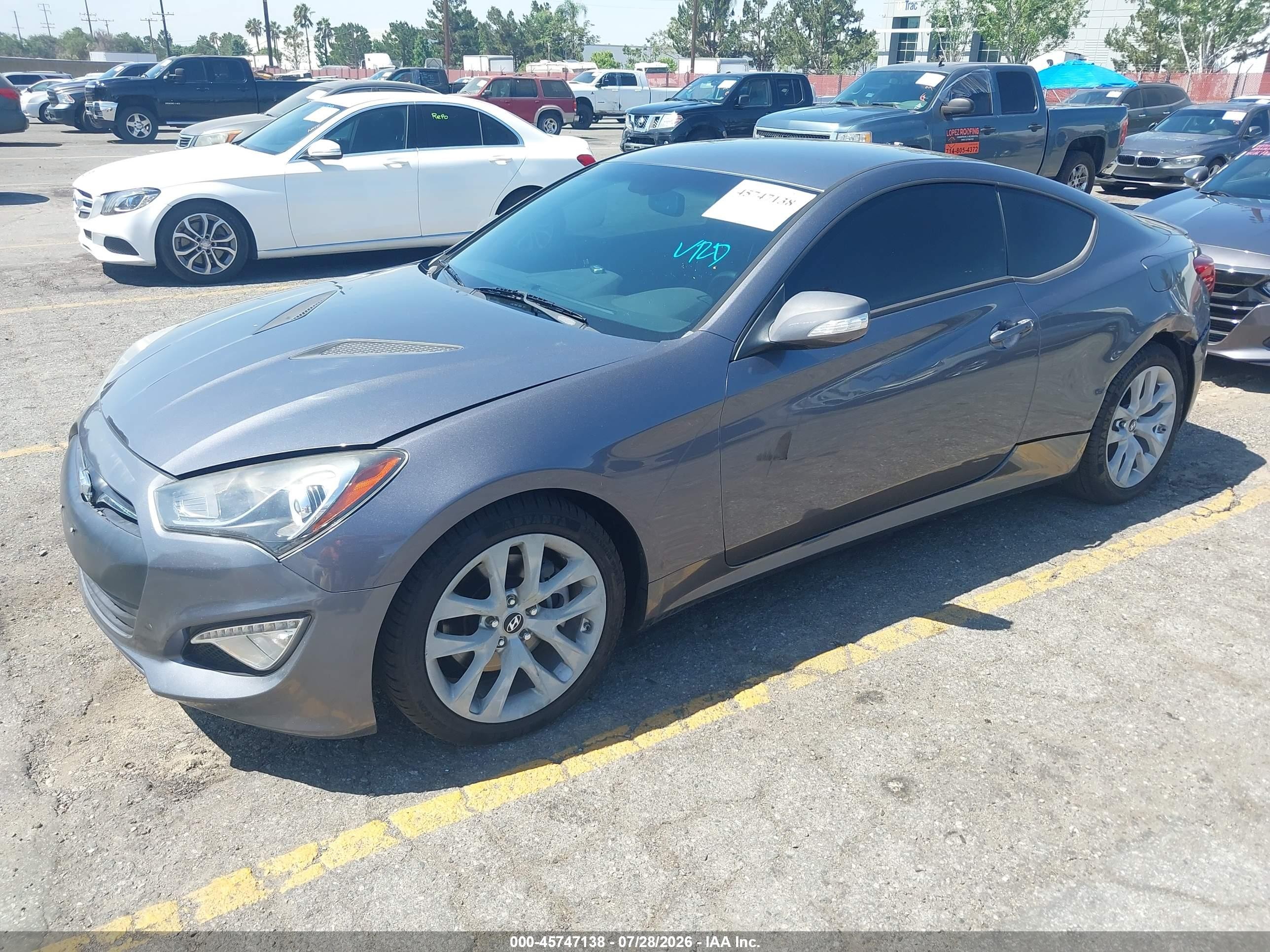 2015 Hyundai Genesis 3.8 Base Light Blue vin: KMHHT6KJ6FU125889