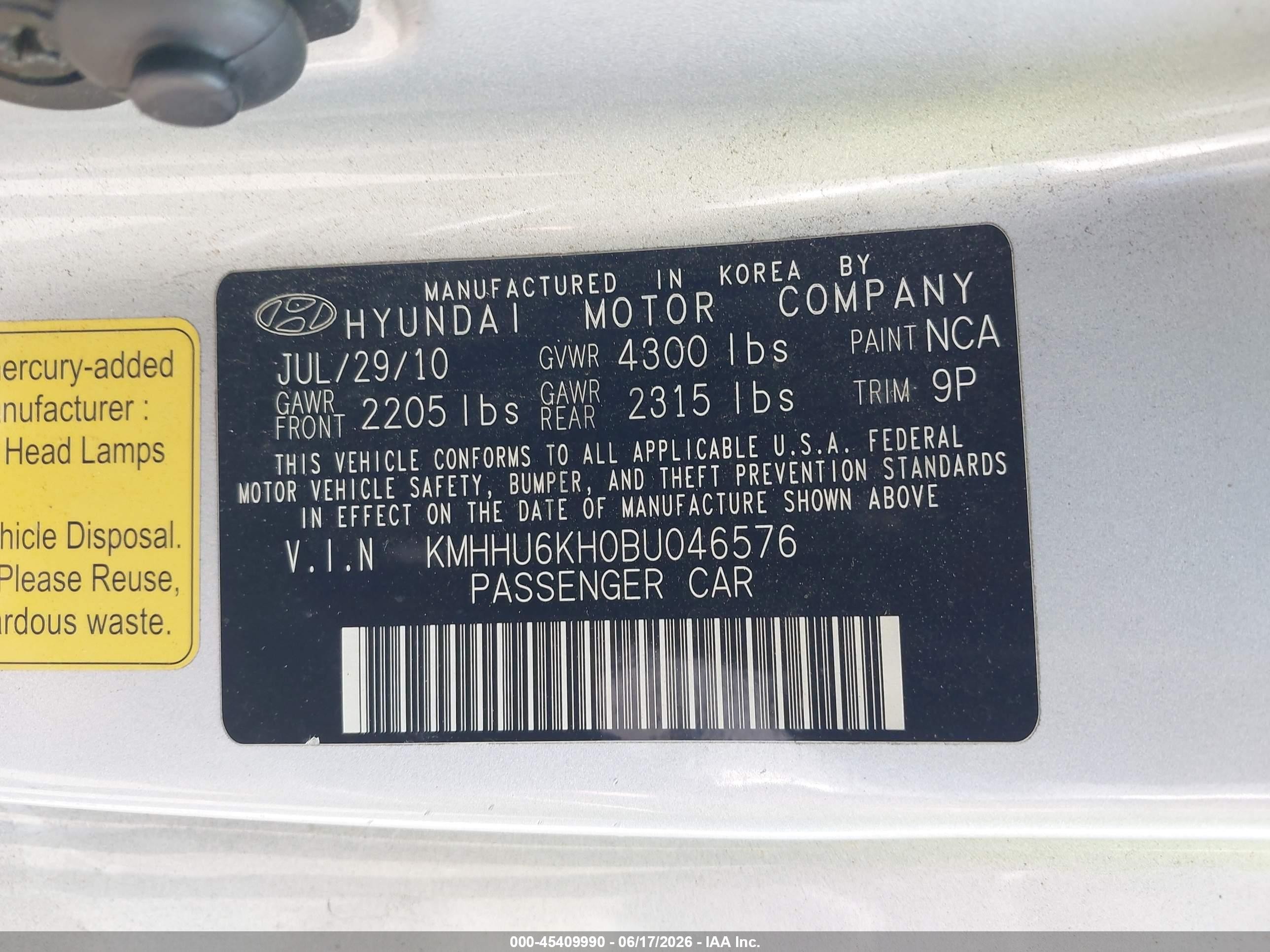 2011 Hyundai Genesis 3.8 Grand Touring Silver vin: KMHHU6KH0BU046576