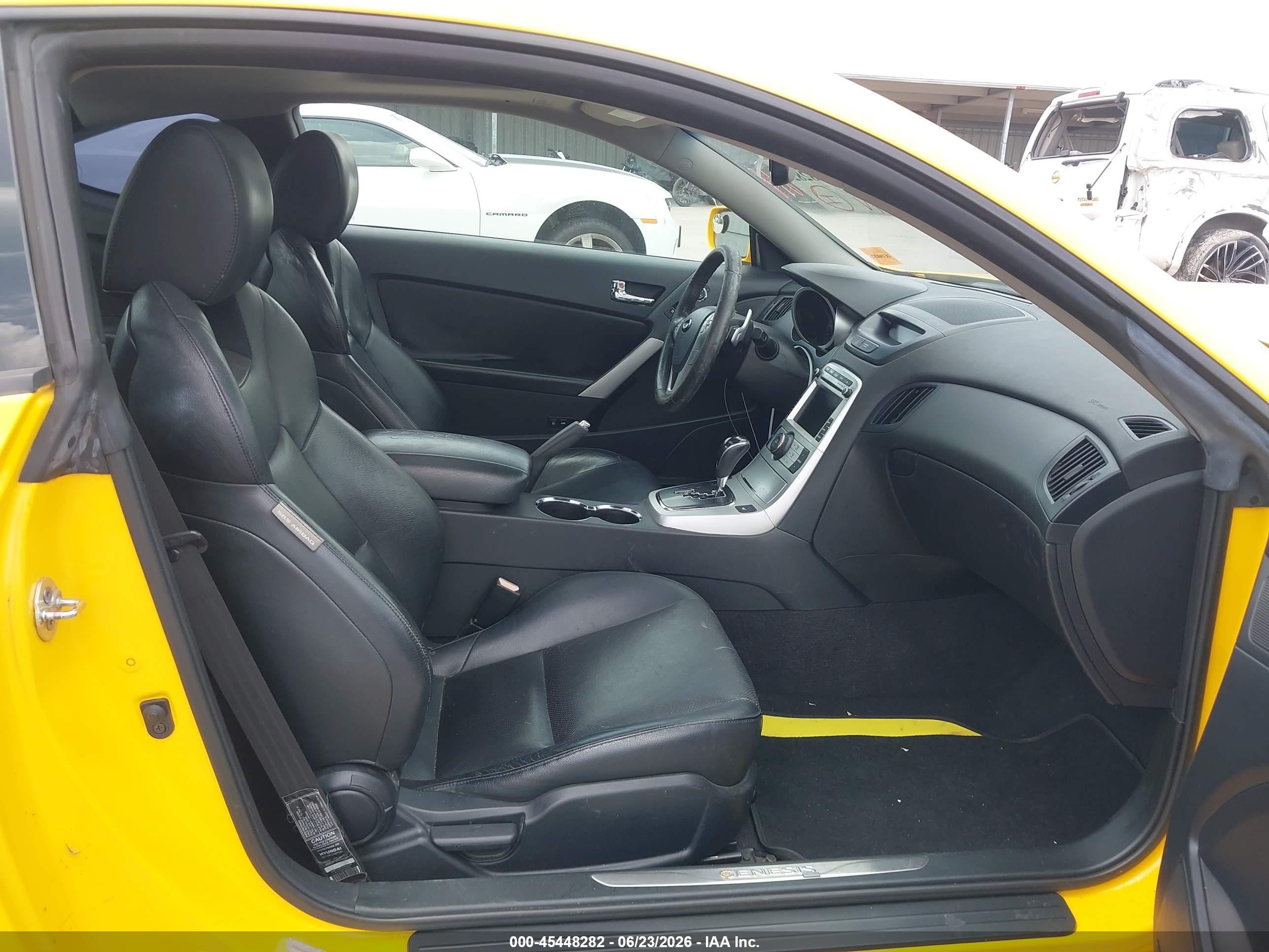 2010 Hyundai Genesis 3.8 Track Yellow vin: KMHHU6KH1AU040249