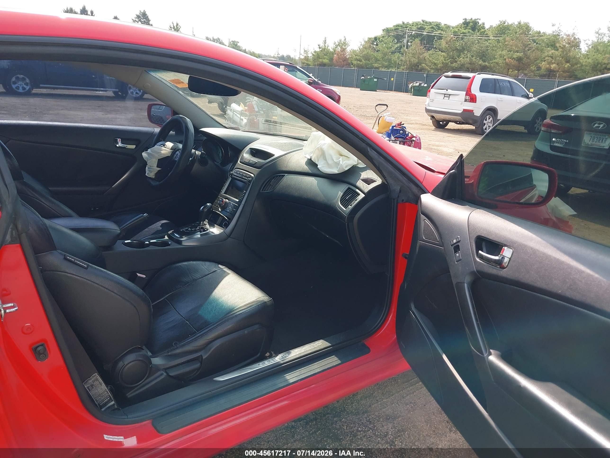 2011 Hyundai Genesis 3.8 Track Red vin: KMHHU6KH1BU055867