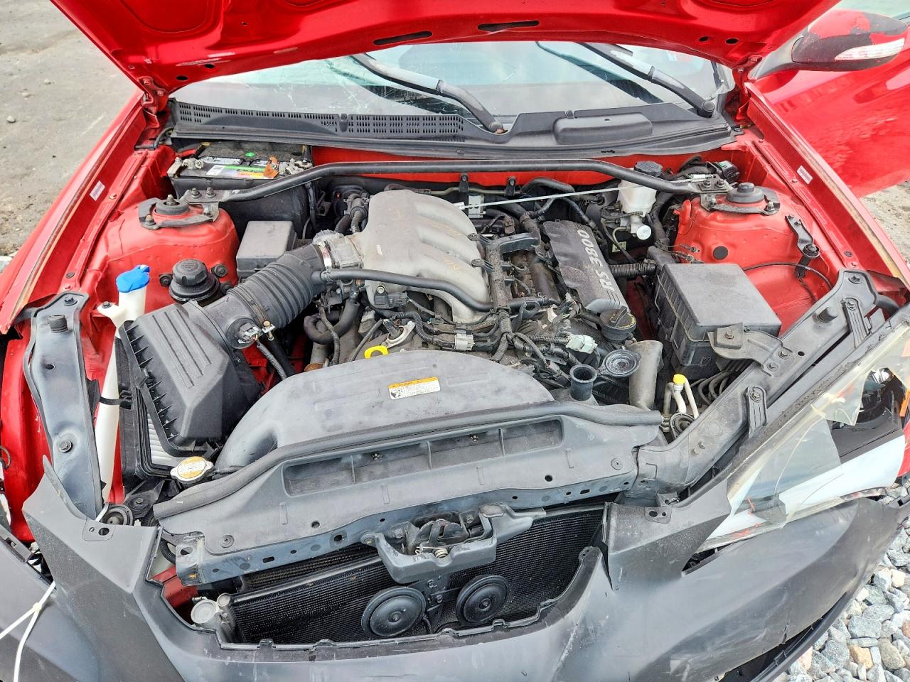 2011 Hyundai Genesis Coupe 3.8l R-spec Red vin: KMHHU6KH1BU060969