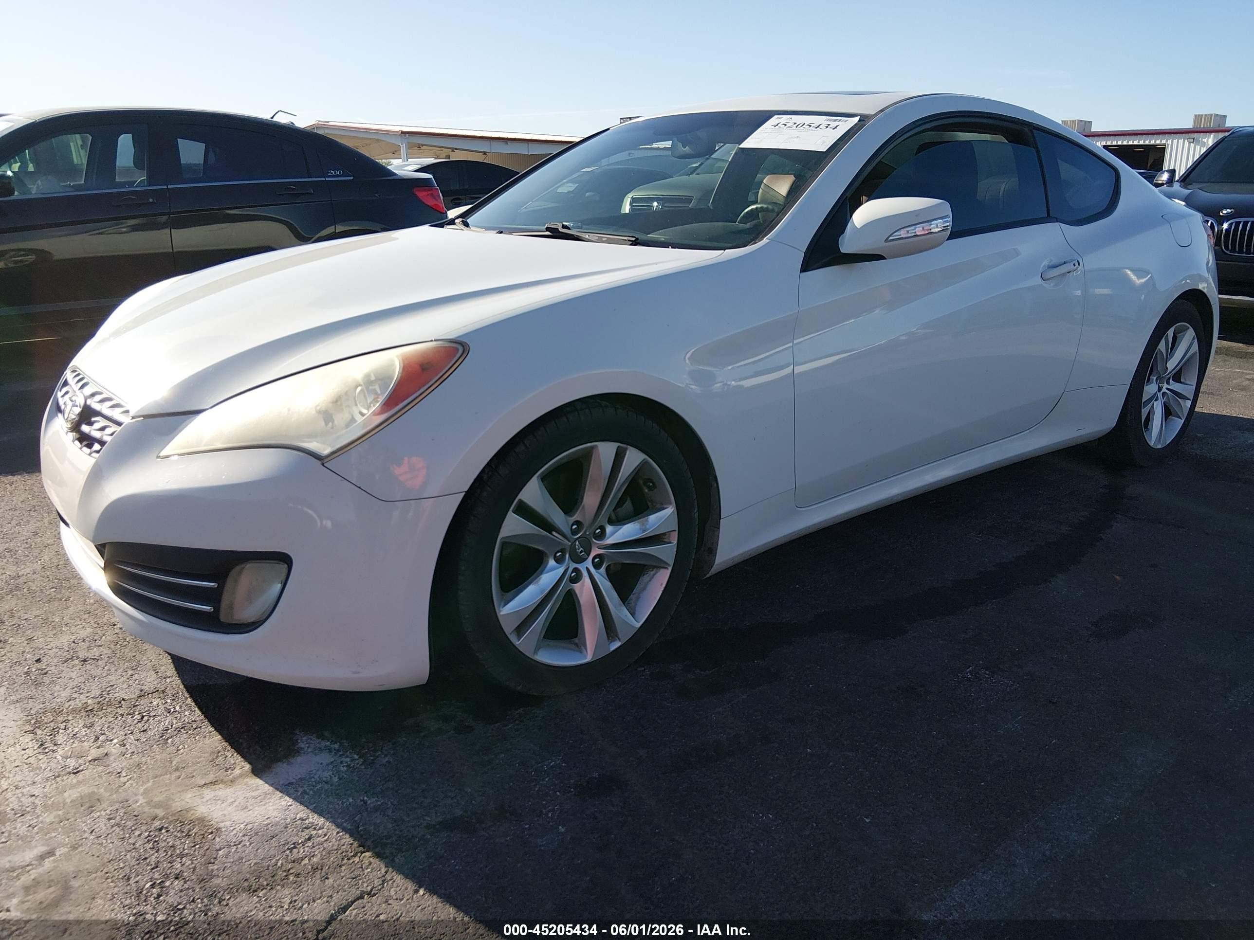 2011 Hyundai Genesis 3.8 Grand Touring White vin: KMHHU6KH3BU052632
